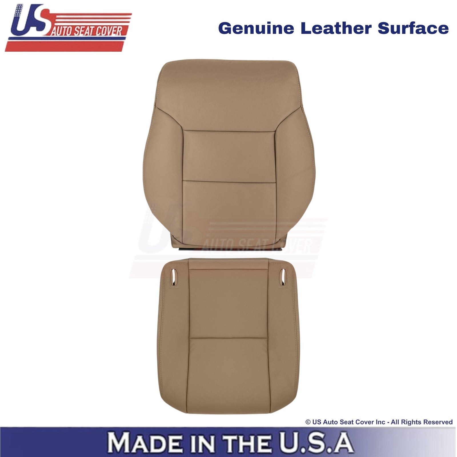 1998-2003 For Toyota Sienna Genuine Leather Driver Replacement Covers Dark Oak