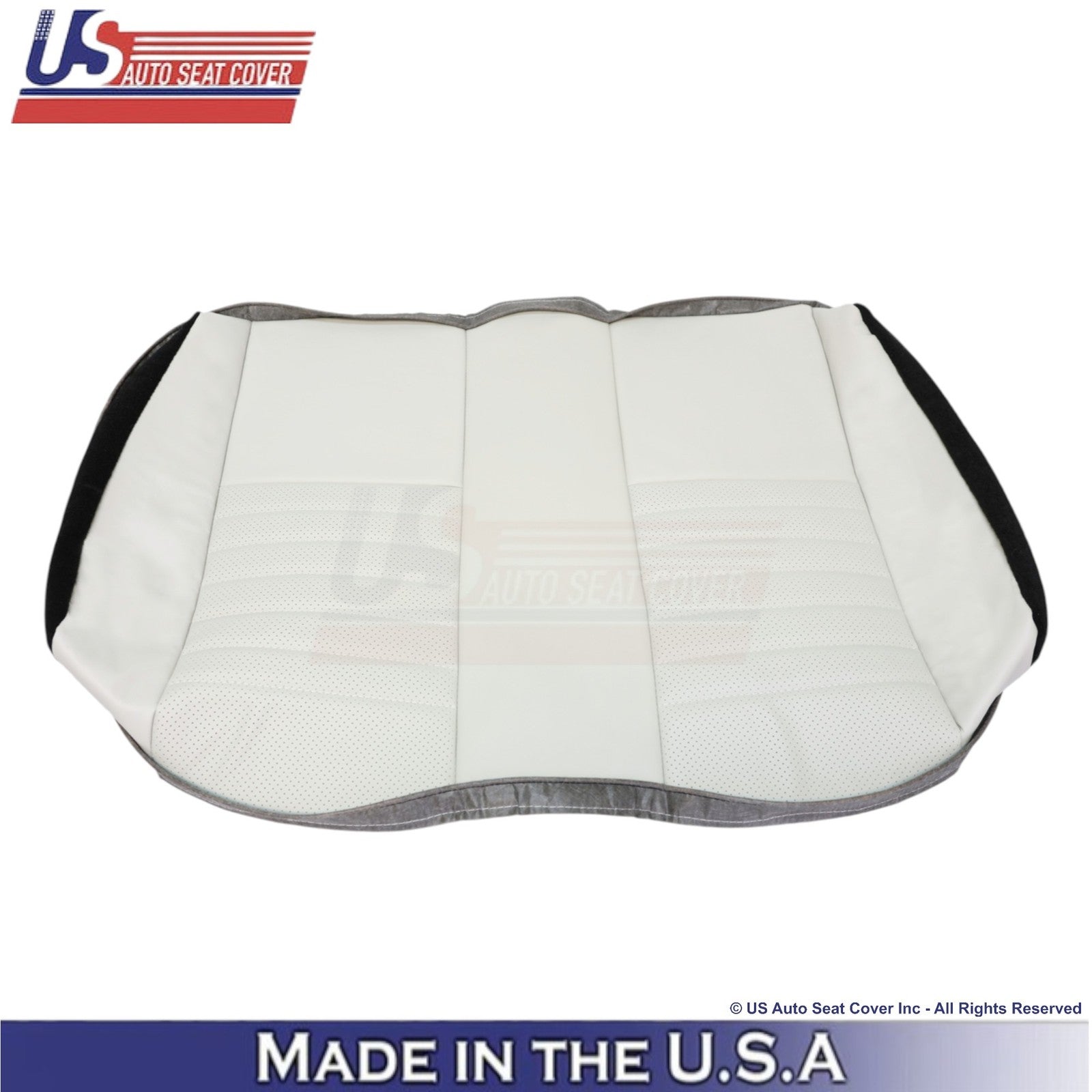 1999-2004 For Ford Mustang GT Leather Rear Bench Replacement Covers Oxford White
