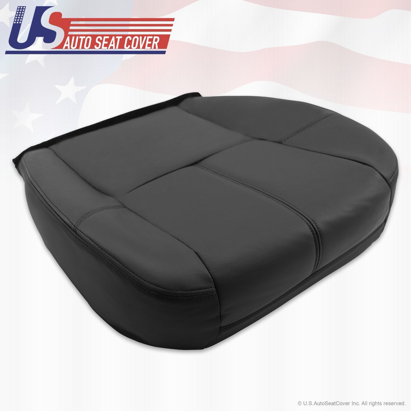 2007 - 13 GMC Yukon 1500 2500 HD Driver Bottom Leather Upholstery Cover Black