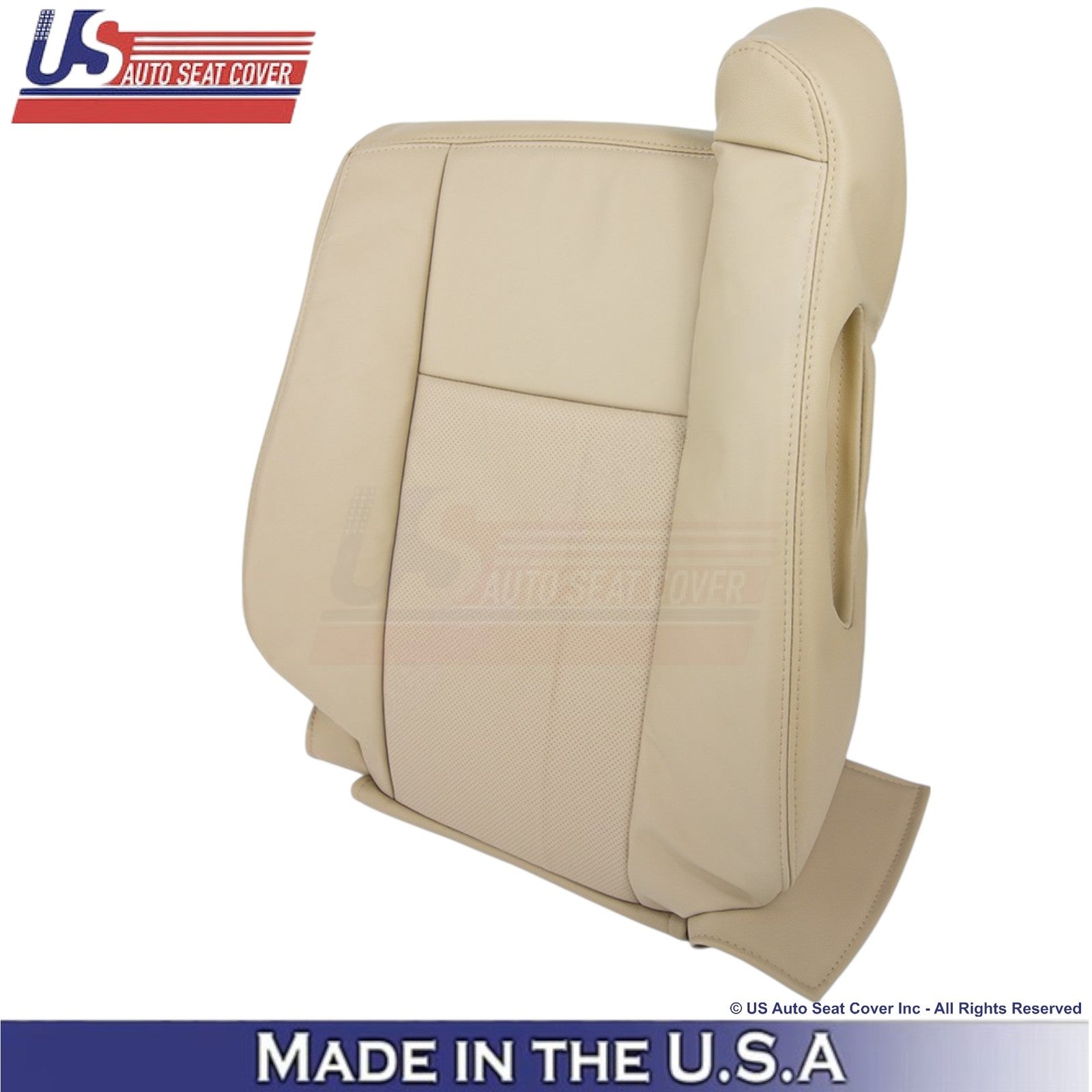 2003-2007 Fits Cadillac CTS Leather Front OEM Replacement Seat Covers Tan