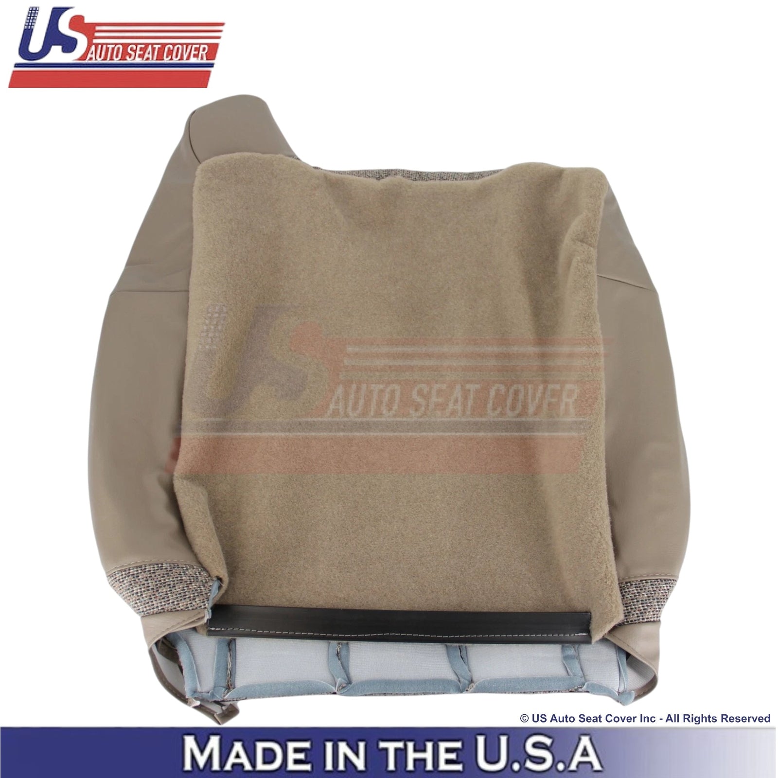 1999-2002 For Chevy Silverado WT Cloth Driver Top Seat Cover Med. Neutral Tan