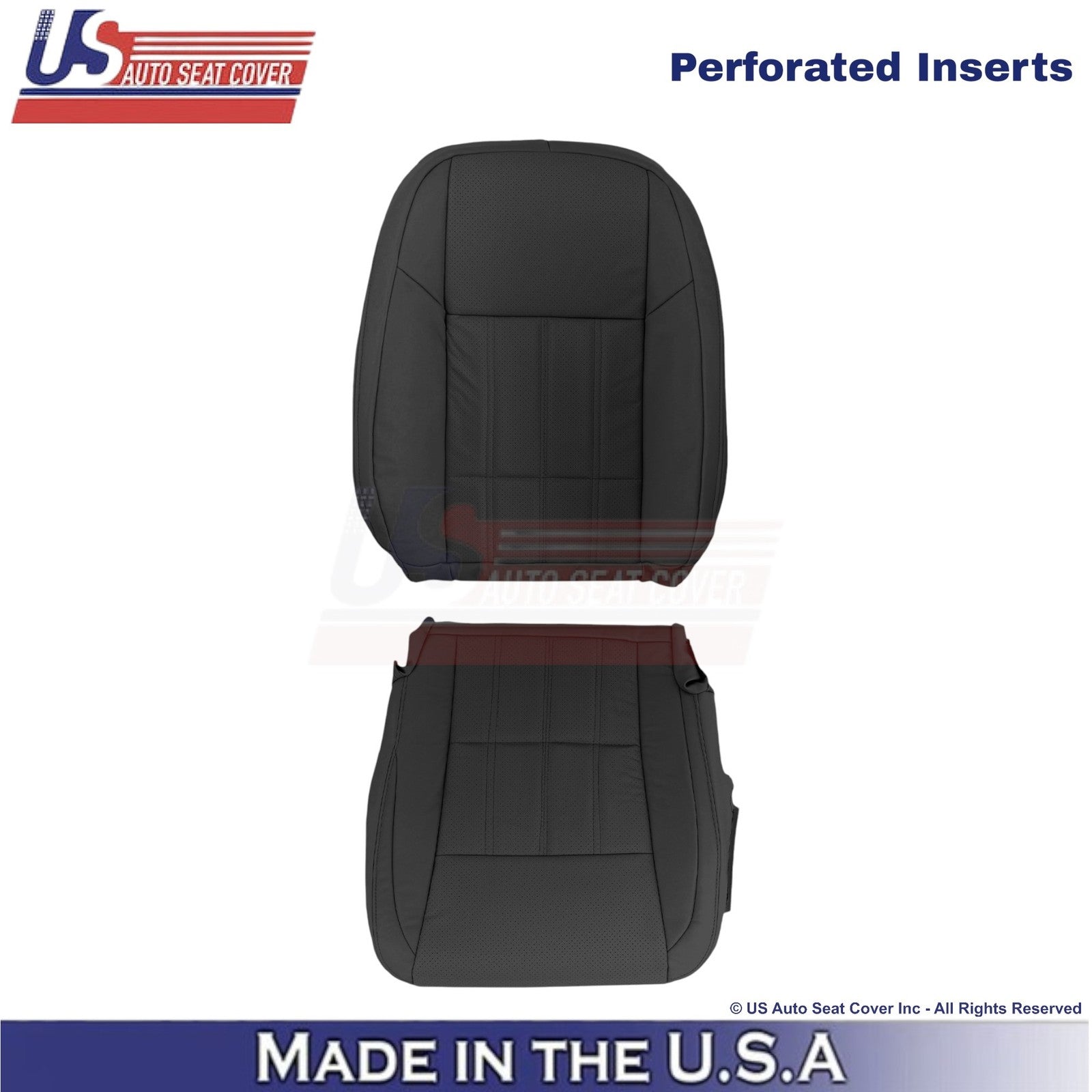 2016-2018 For Lexus ES 350 Leatherette Driver Side Replacement Seat Covers Black