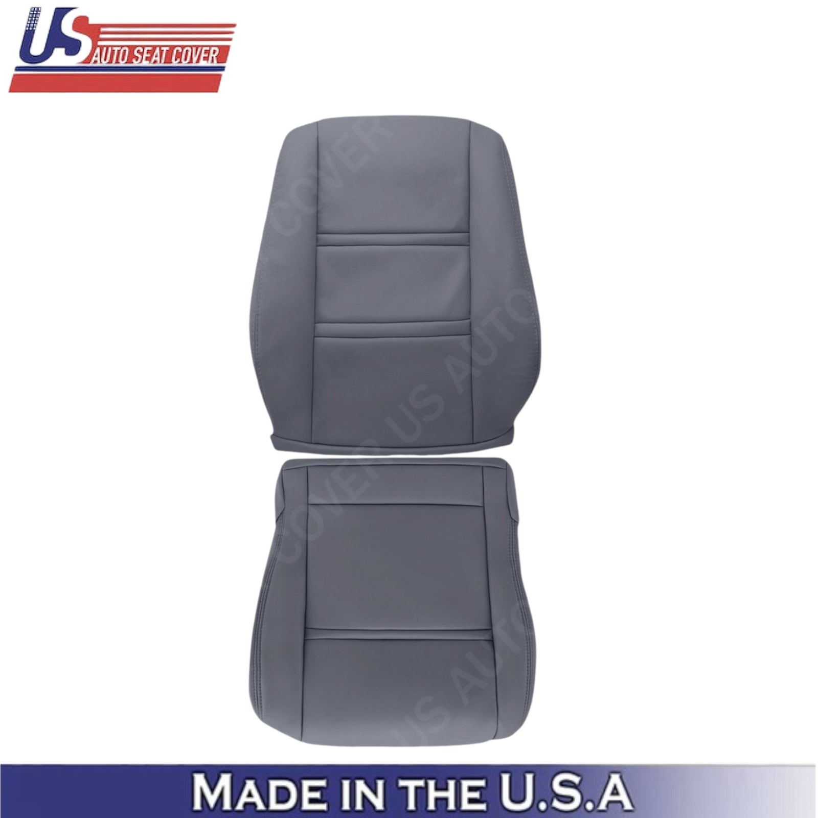 1990-1997 For Toyota Land Cruiser Leather Passenger Side Seat Covers Bluish Gray