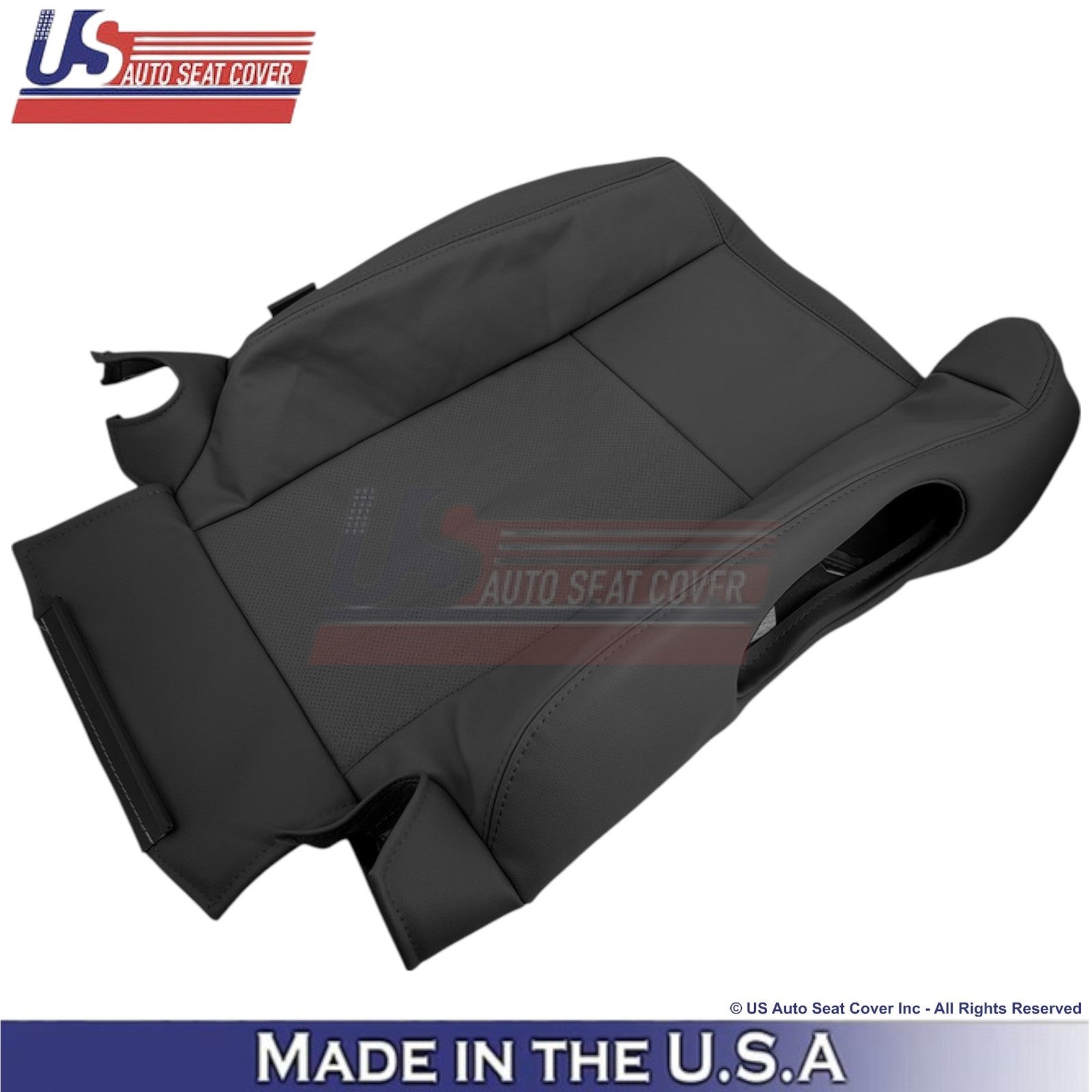 2003-2007 Fits Cadillac CTS Leather Passenger Top Replacement Seat Cover Black