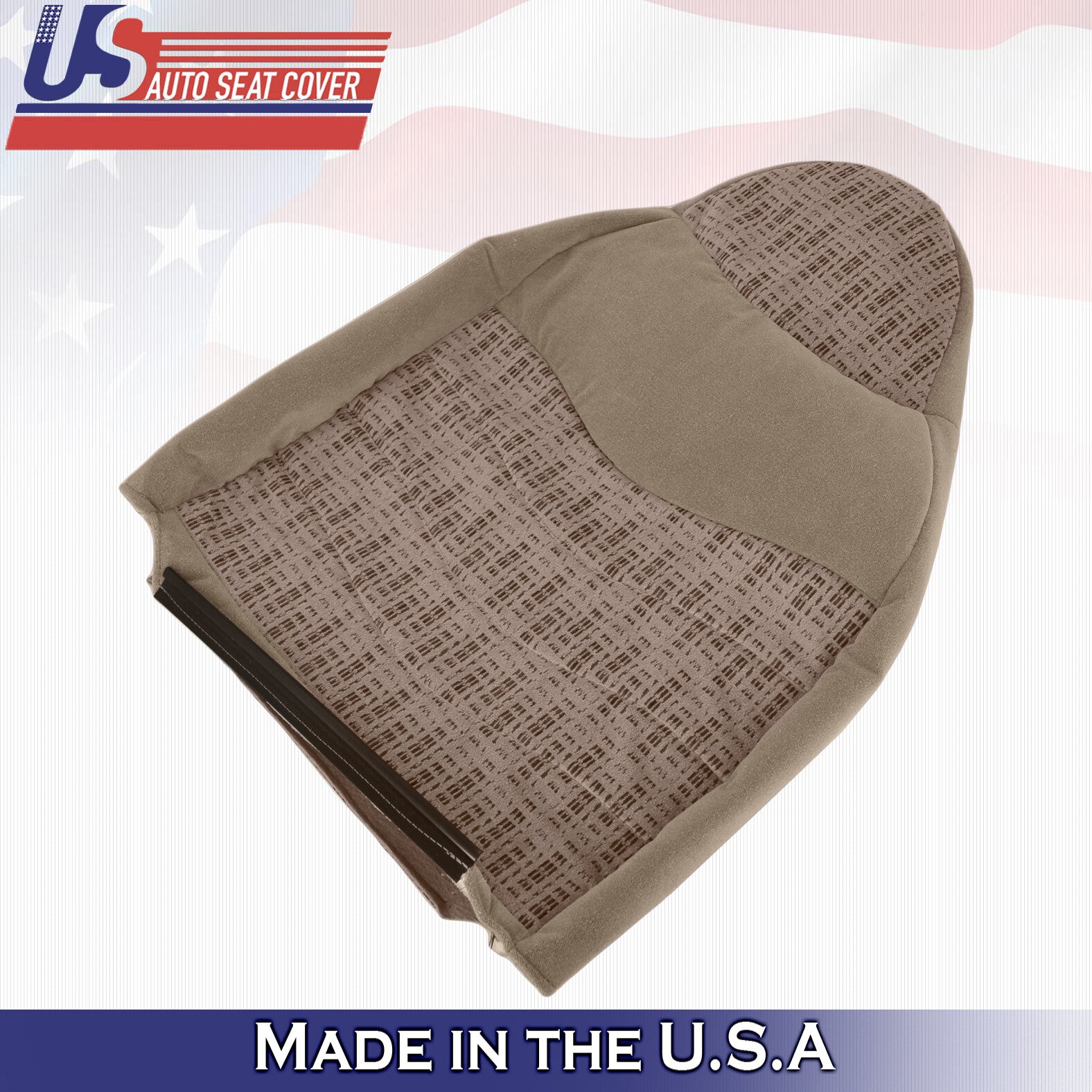 2000 For Ford F250 F350 XLT Passenger & Driver 2x Top Cloth Seat Covers Tan