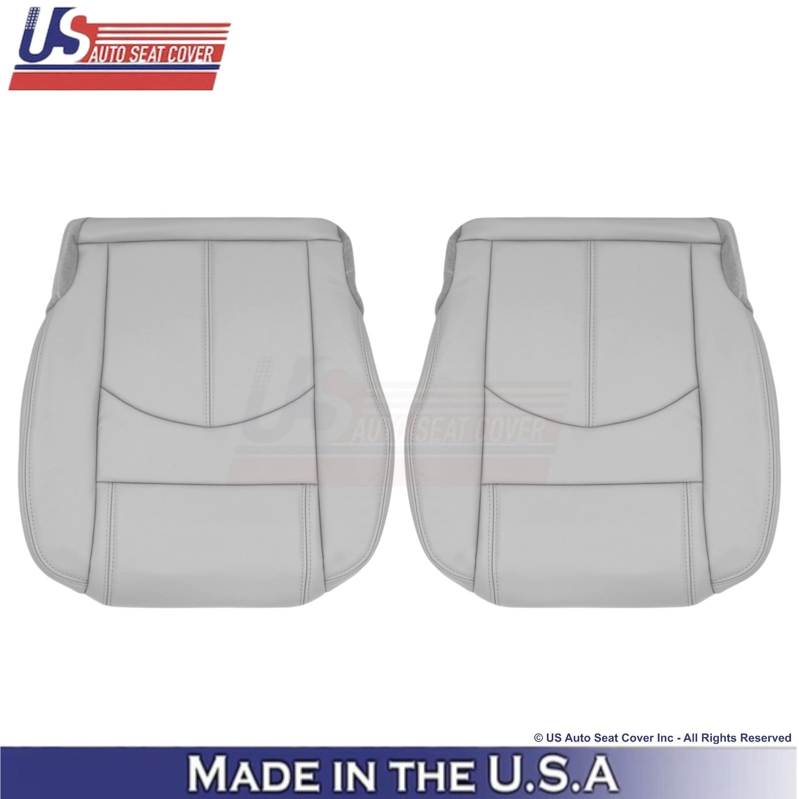 2013-2017 Fits Chevy Traverse Leatherette Front Bottom Seat Covers Lt. Titanium