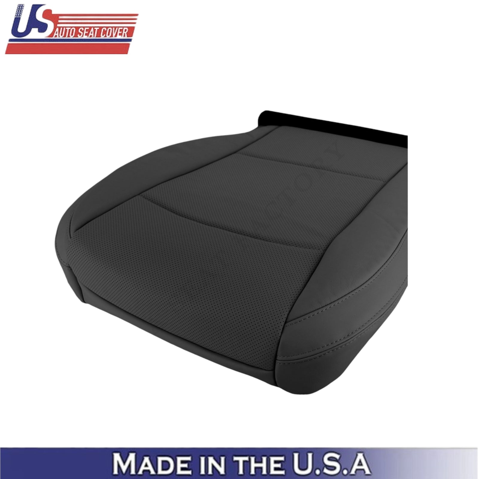2015-2017 For Subaru Outback Leatherette Passenger Side Seat Covers Slate Black