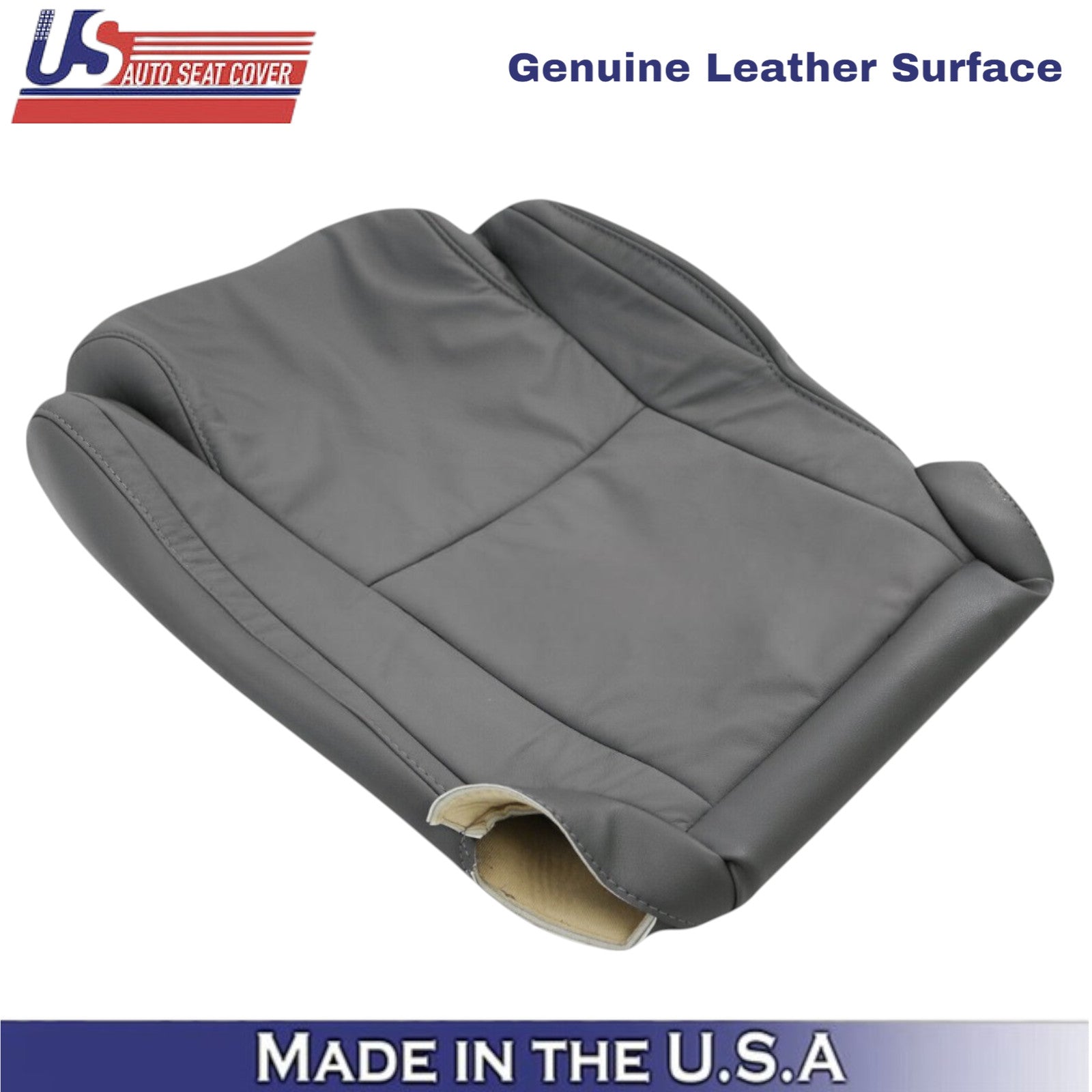 2007-2013 For Toyota Tundra Genuine Leather front Passenger Side Covers Gray