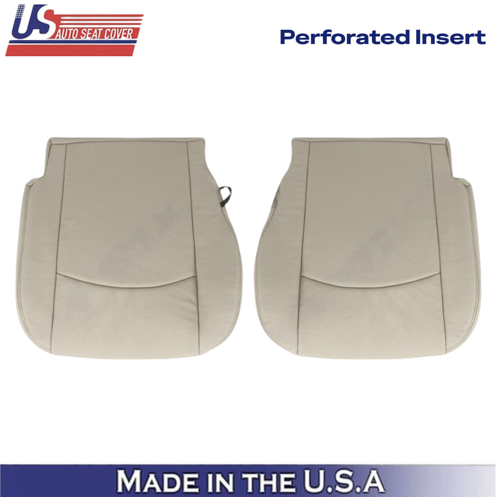 2013-2018 For Dodge Ram 2500 Laramie Genuine Leather Front Bottom Covers Tan
