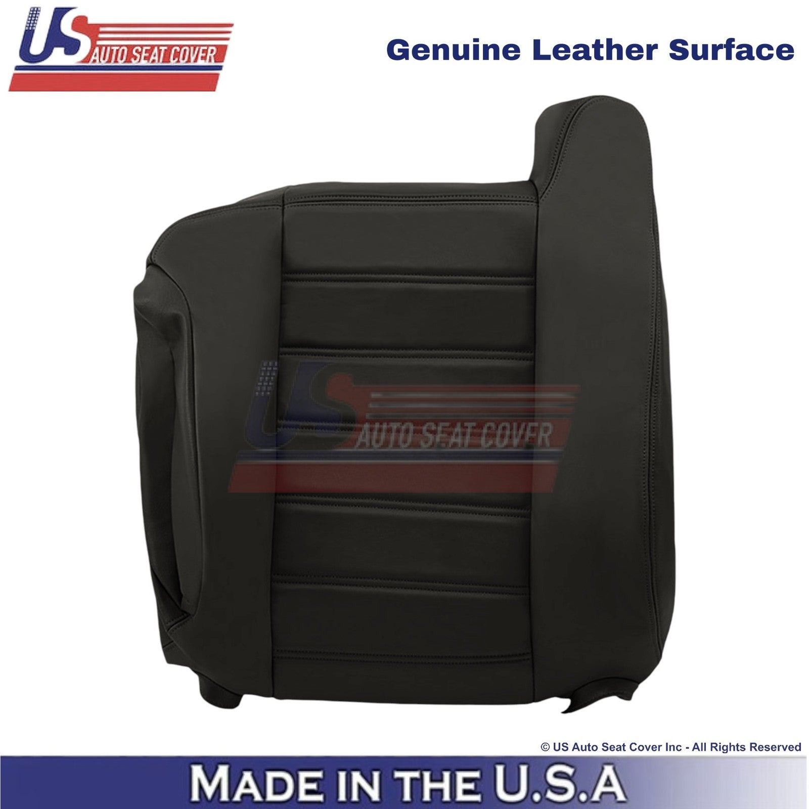 2003-2007 For Hummer H2 Genuine Leather Driver Top Replacement Cover Ebony Black