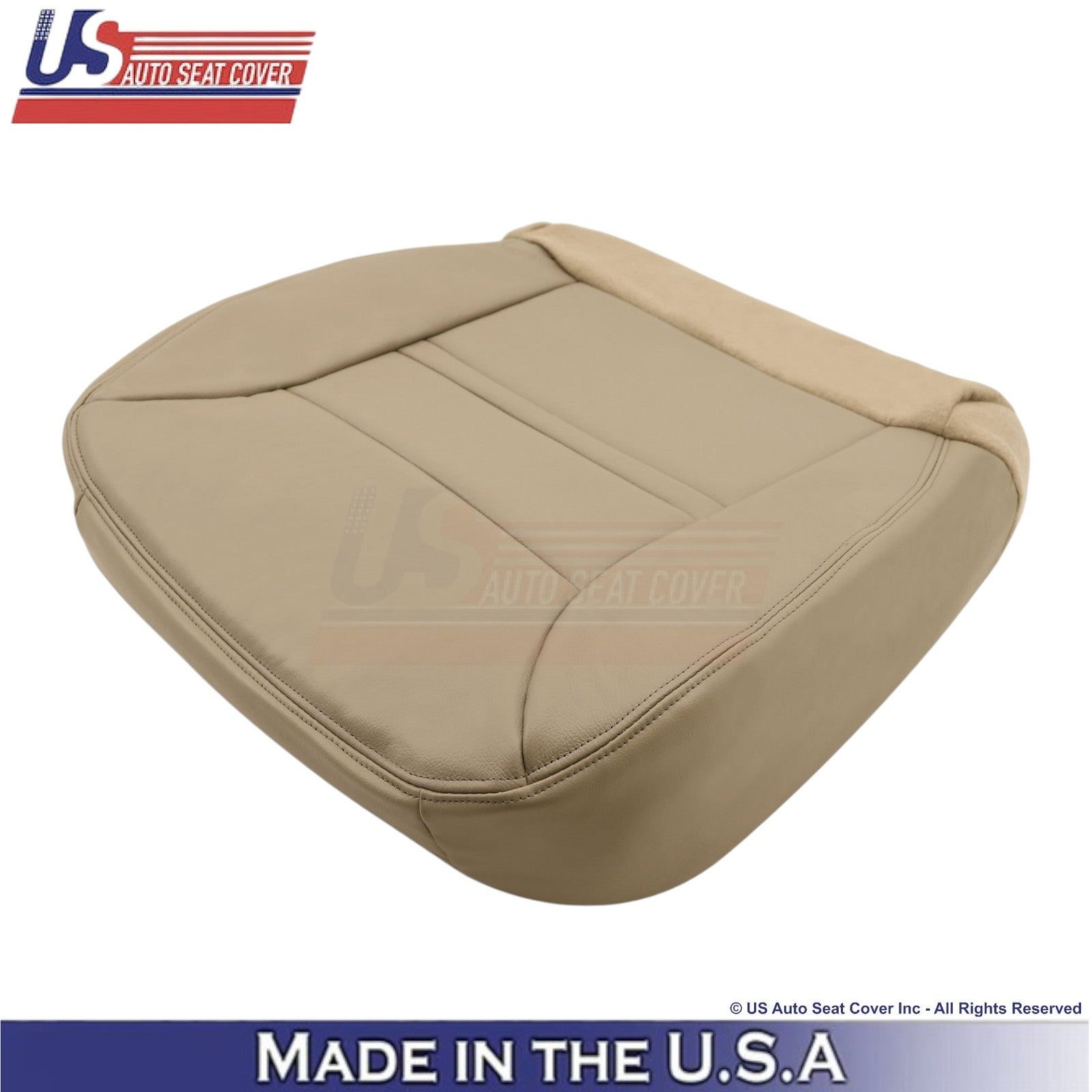 2000-2001 For Ford Excursion Genuine Leather Front w/Armrest Covers Parchment