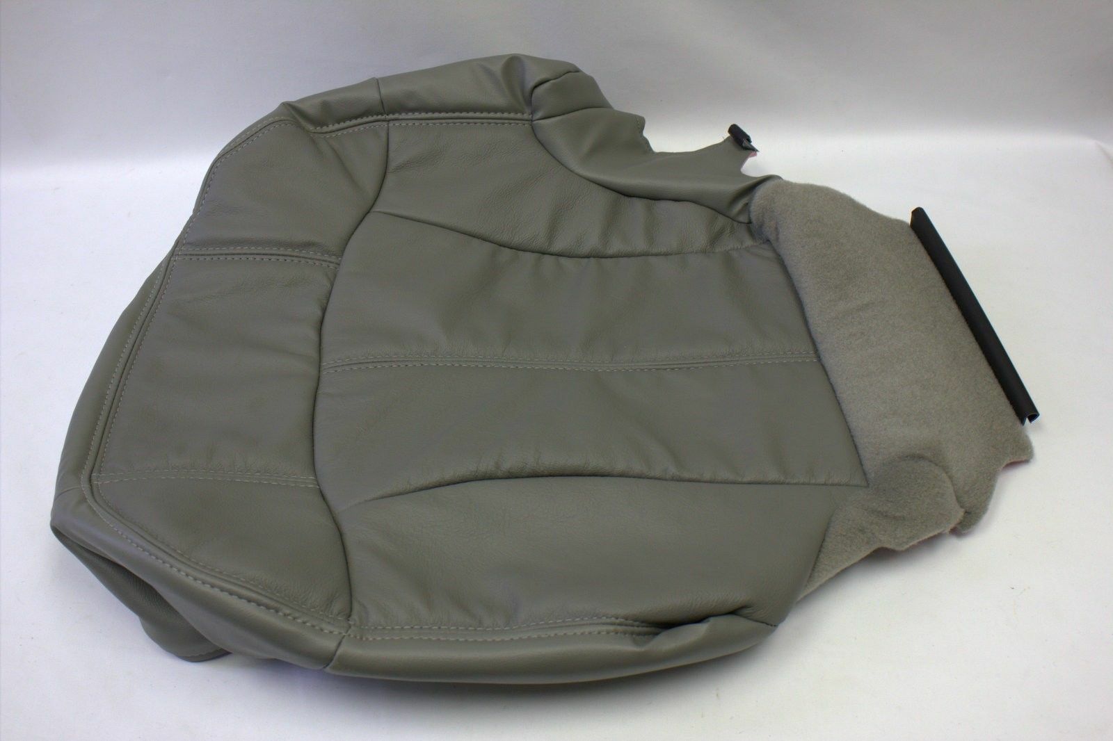 1999 2001 2002 Chevy Silverado Driver Bottom Leather Seat Cover Pewter
