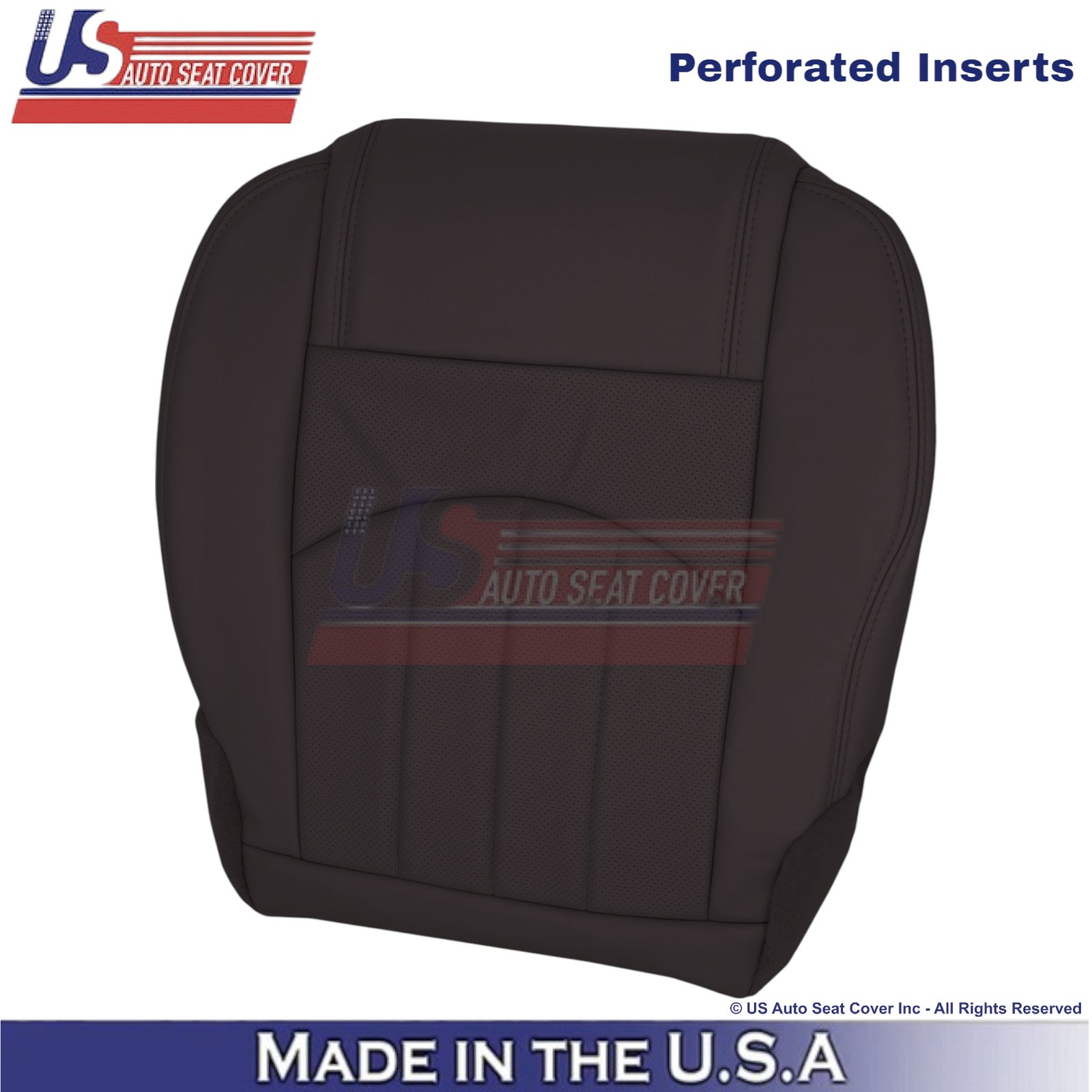 2013-2014 For Buick Enclave Leather Driver Bottom Replacement Seat Cover Cocoa