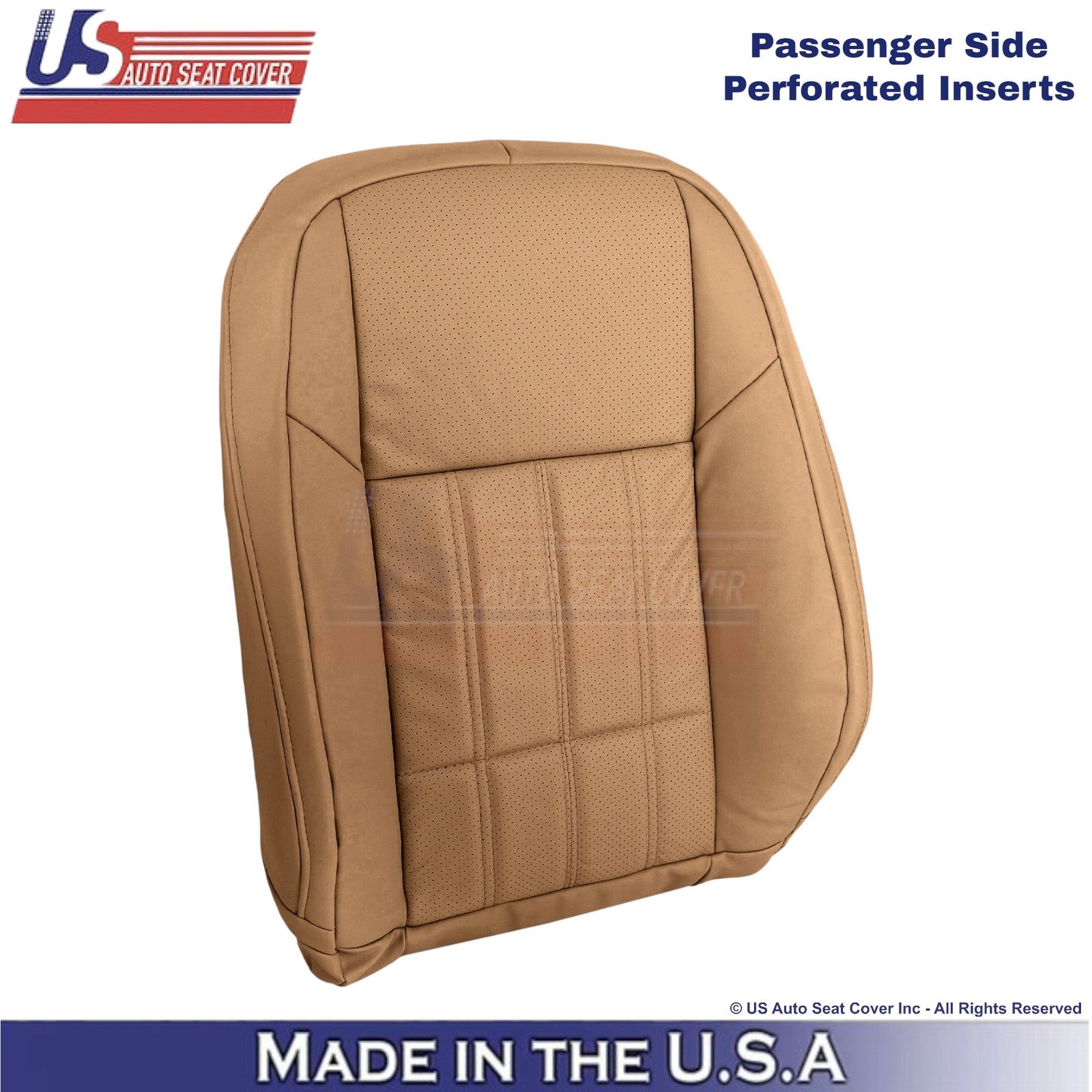 2016-2018 Fits Lexus ES 350 Leather Passenger Top Replacement Seat Cover Flaxen