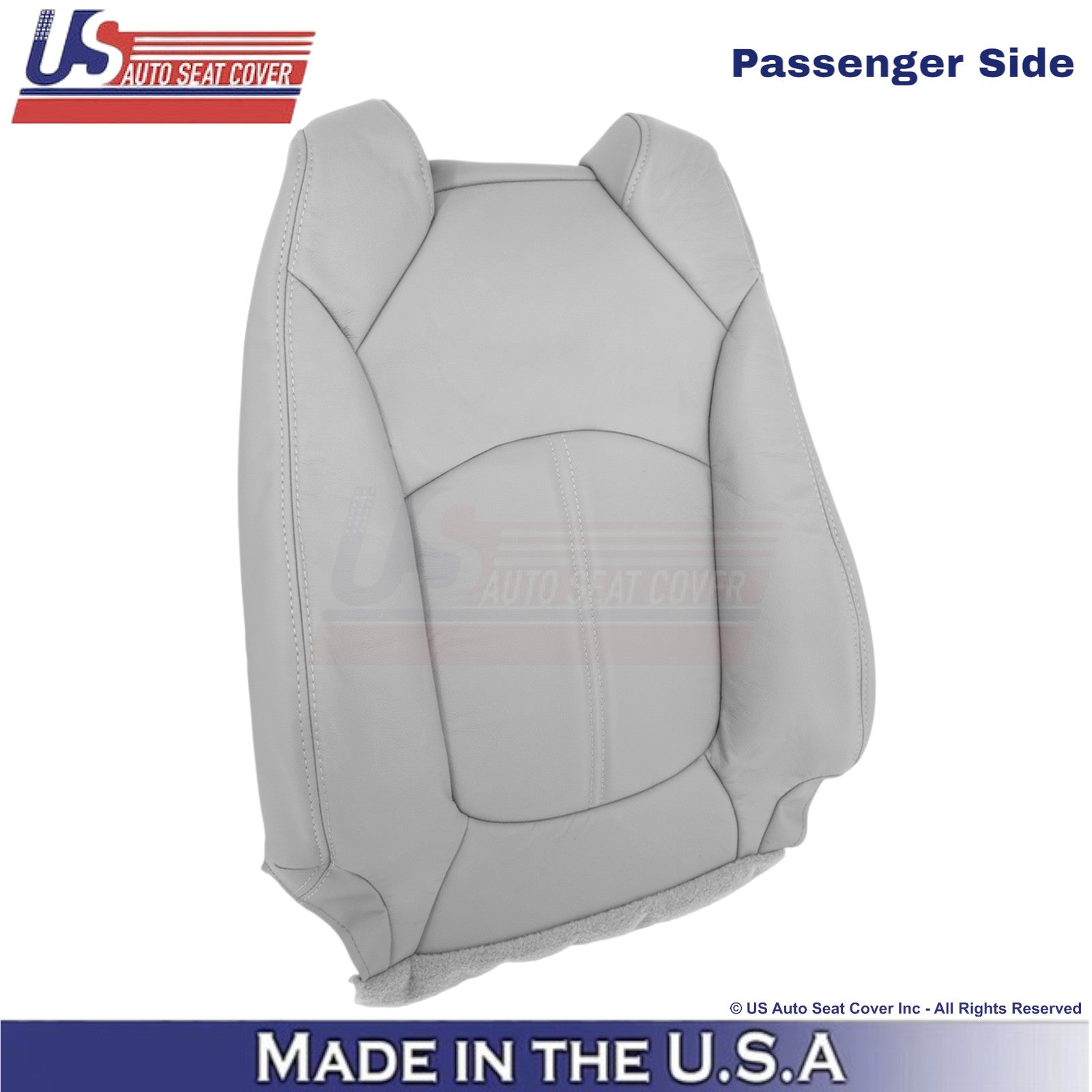 2013-2016 Fits GMC Acadia Leatherette Passenger Top Seat Cover Light Titanium