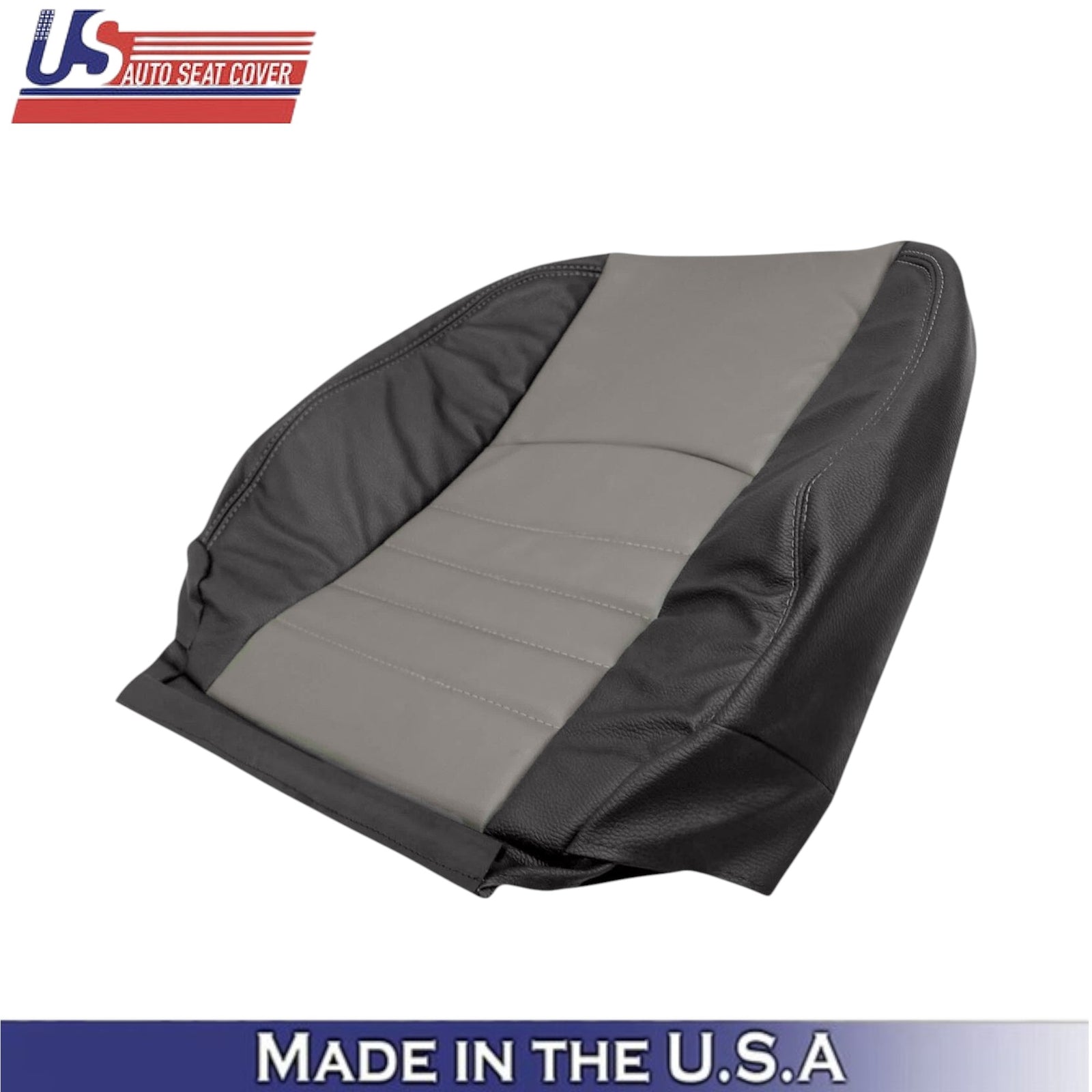 2009-2012 For Dodge Ram 1500 ST Leatherette Driver Side Seat Covers 2-Tone Gray