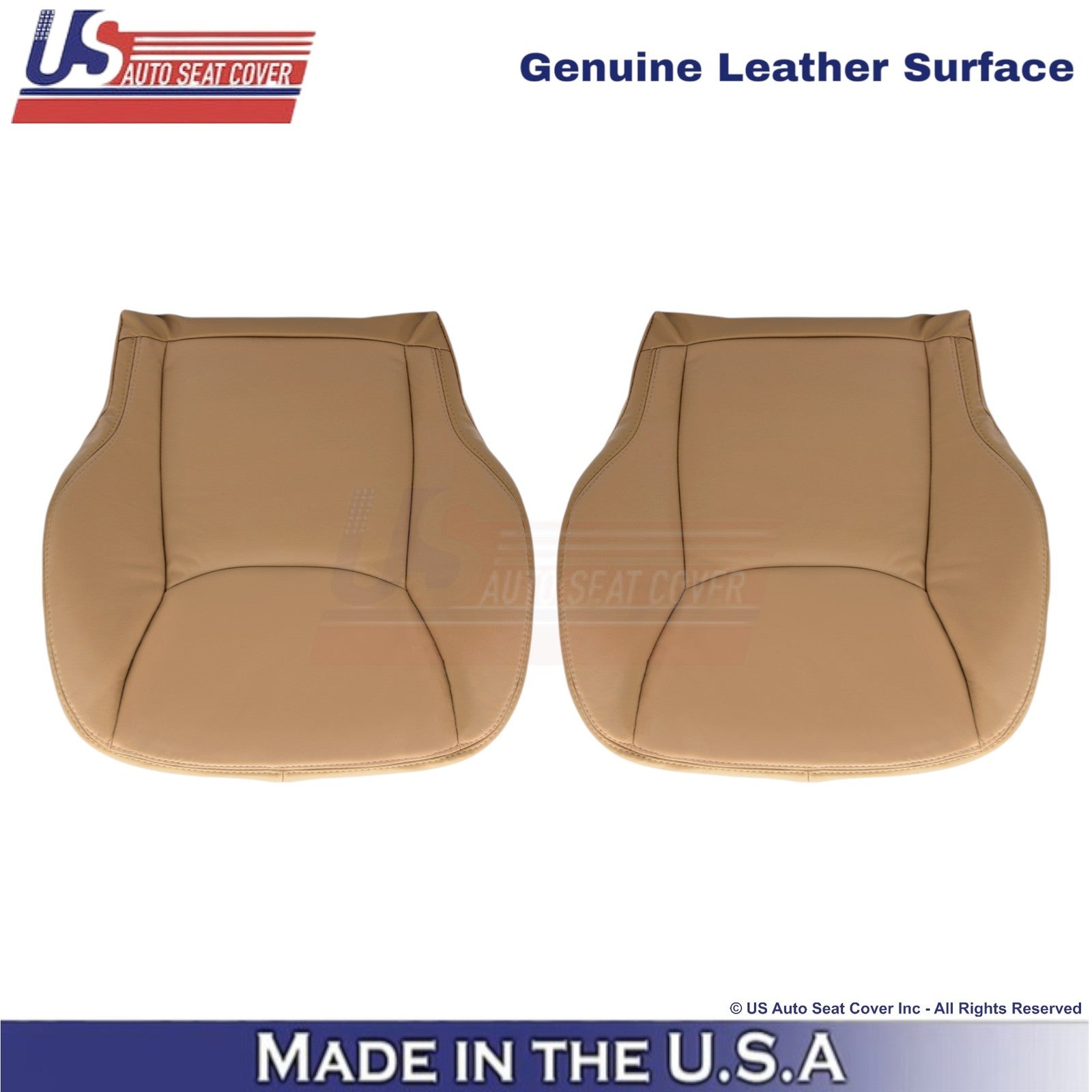 2000-2002 Fits Mercedes-Benz S-Class Genuine Leather Bottom Seat Covers Saffron