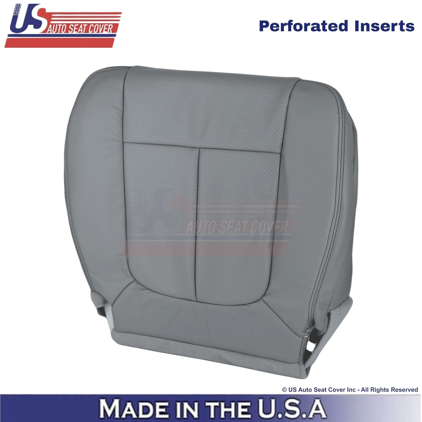 2011-2014 Fits Ford F150 Lariat Leatherette Perf. Driver Bottom Cover Steel Gray