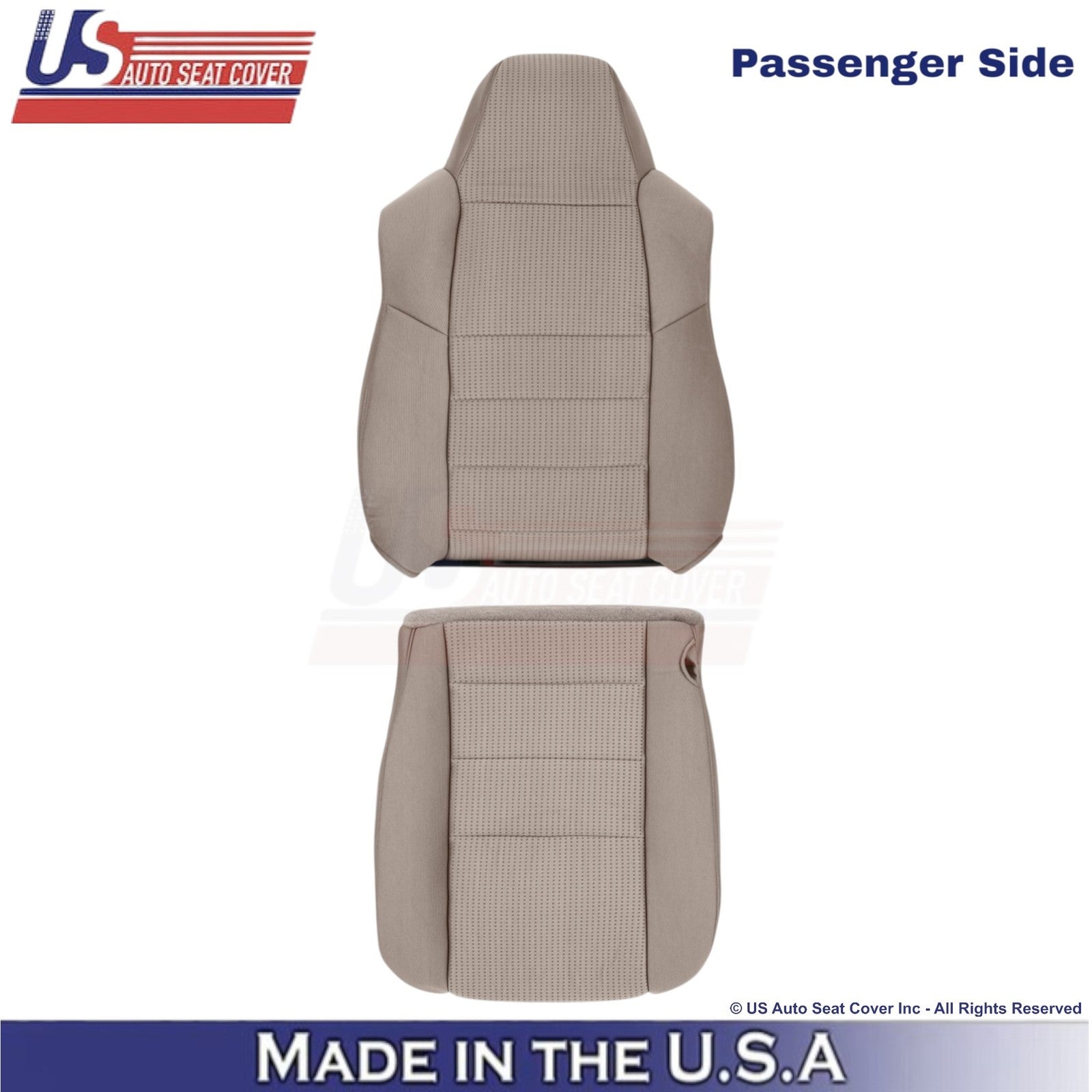 2008-2010 For Ford F-250 XLT Cloth Passenger Side Replacement Covers Camel Tan