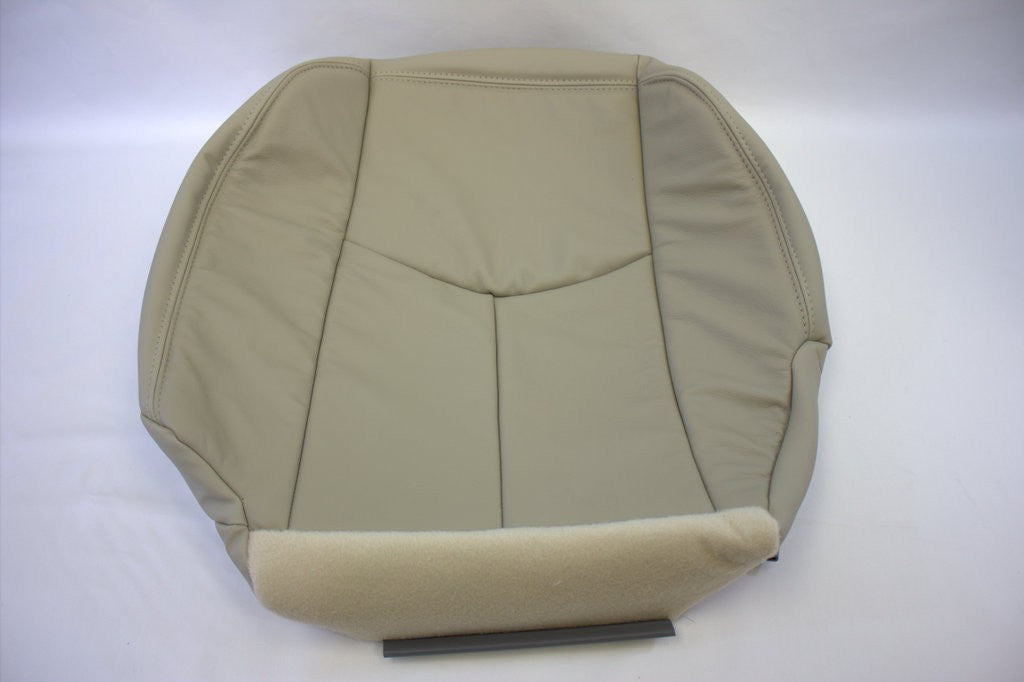 Passenger Bottom Seat Cover Light Tan power cut 2003 - 2006 Chevy Tahoe Suburban