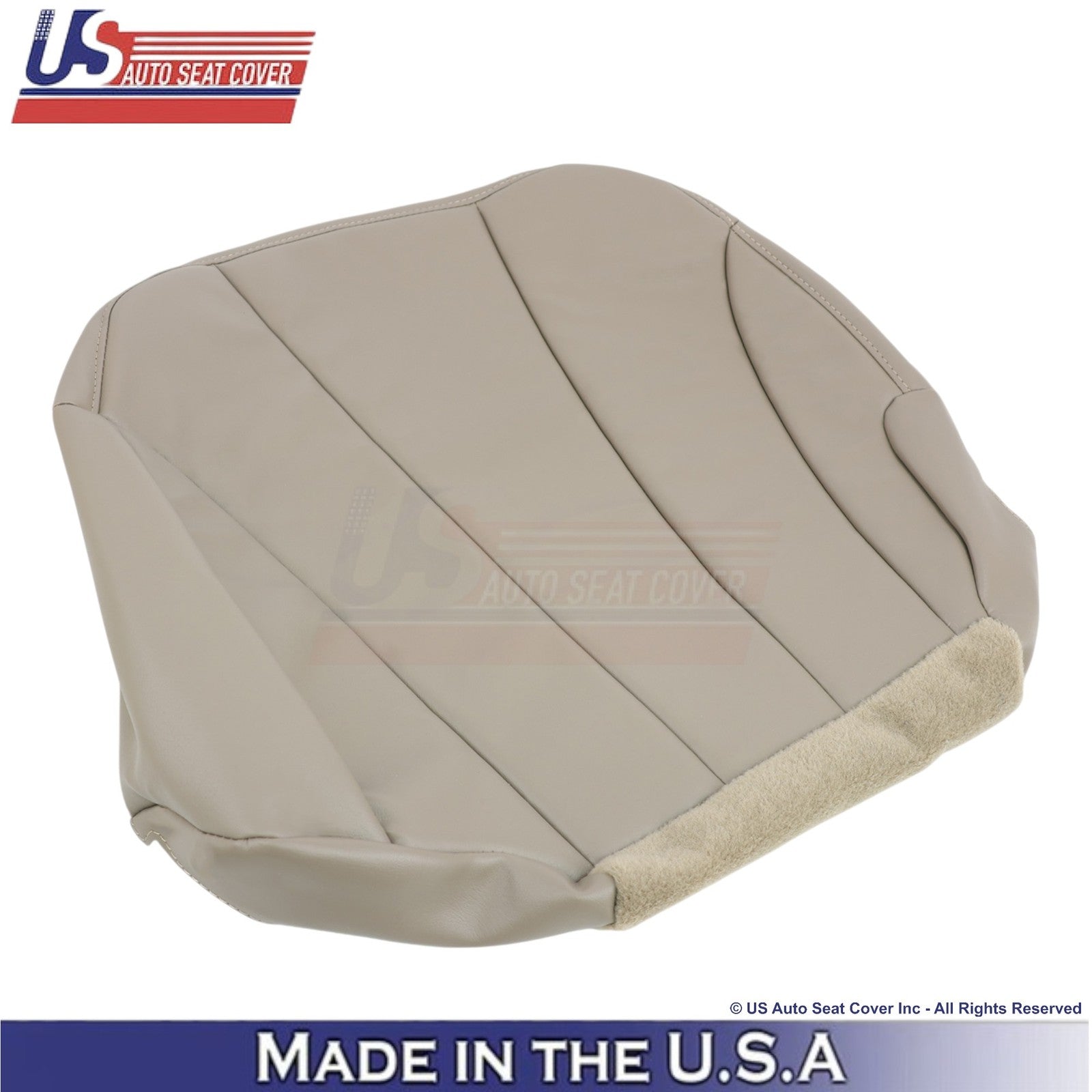 2001-2002 For Chevy Silverado W/T Leatherette Front Seat Covers Medium Neutral