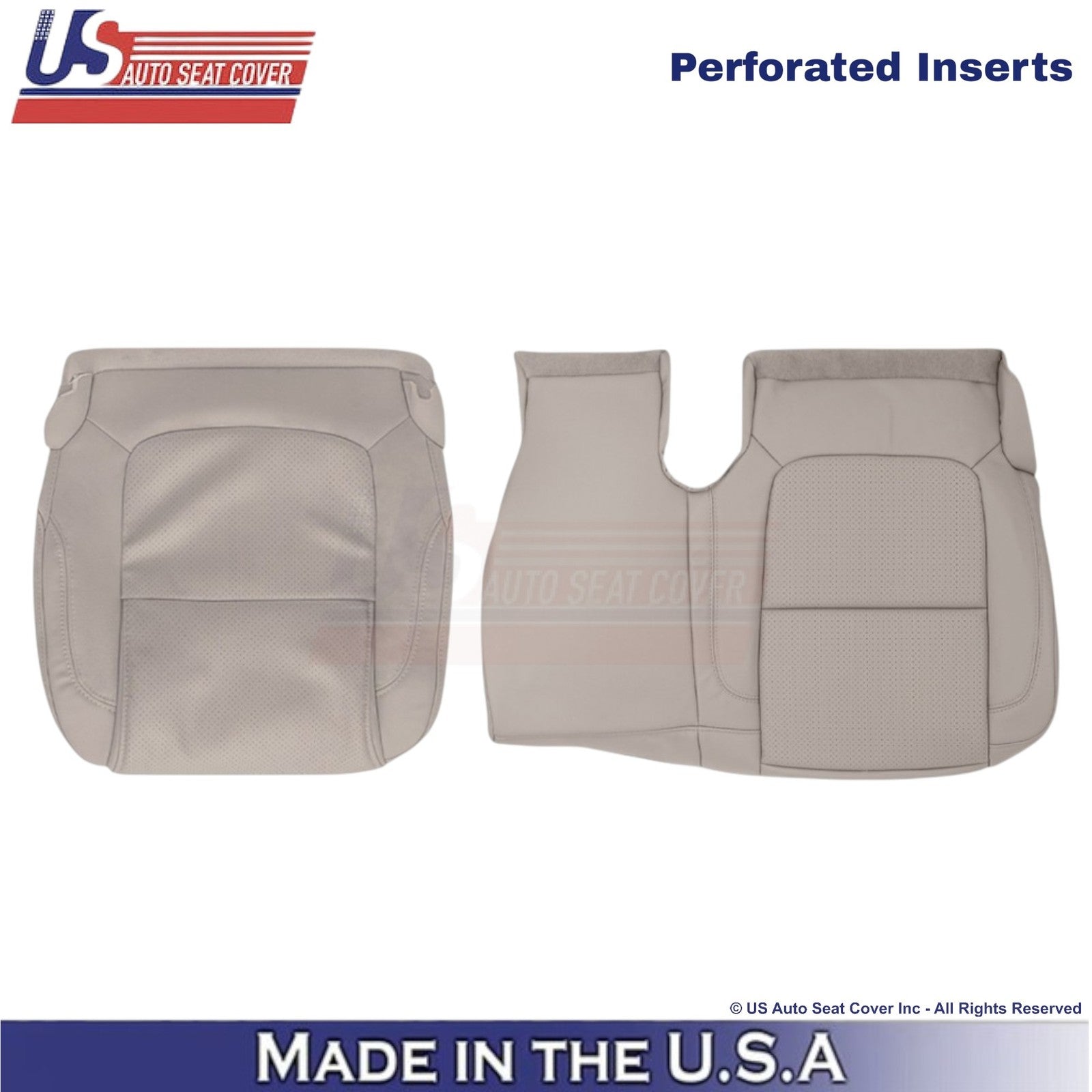 2011-2015 For Ford Explorer 2nd Row Bottoms Leather Seat Covers Med. Light Stone
