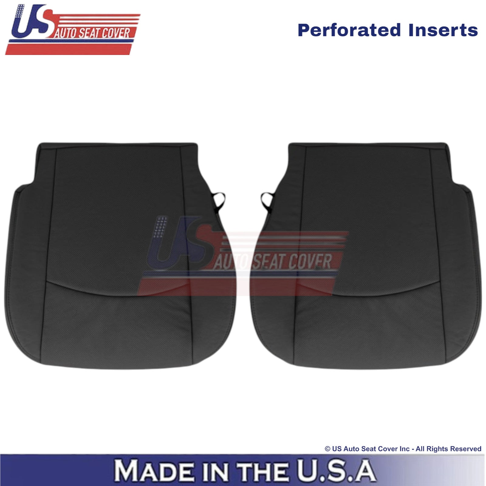 2013-2018 For Dodge Ram 1500 2500 Laramie Leatherette Front Bottom Covers Black