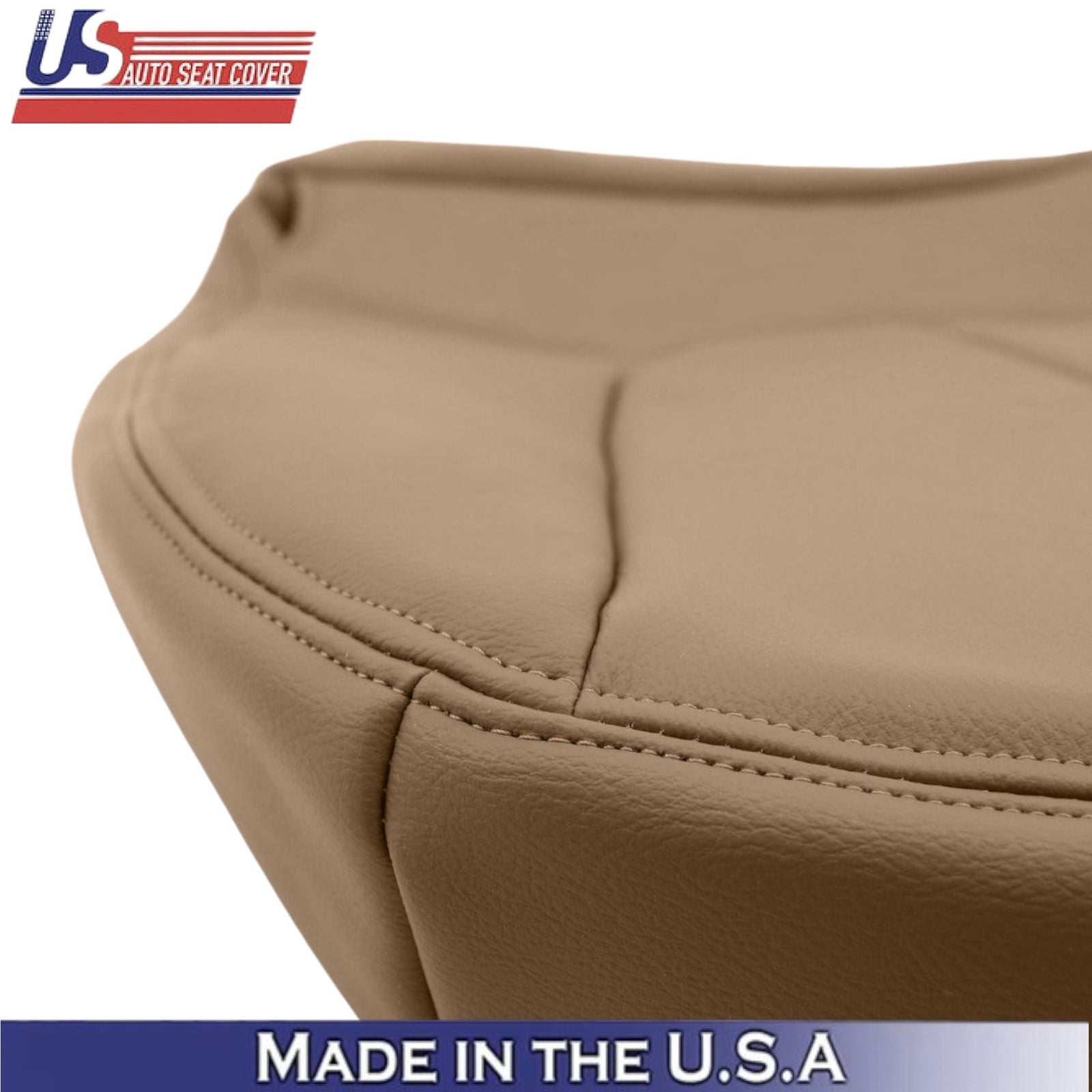 1997-2002 For Ford Expedition XLT Eddie Bauer Leather Front Bottom Covers Tan