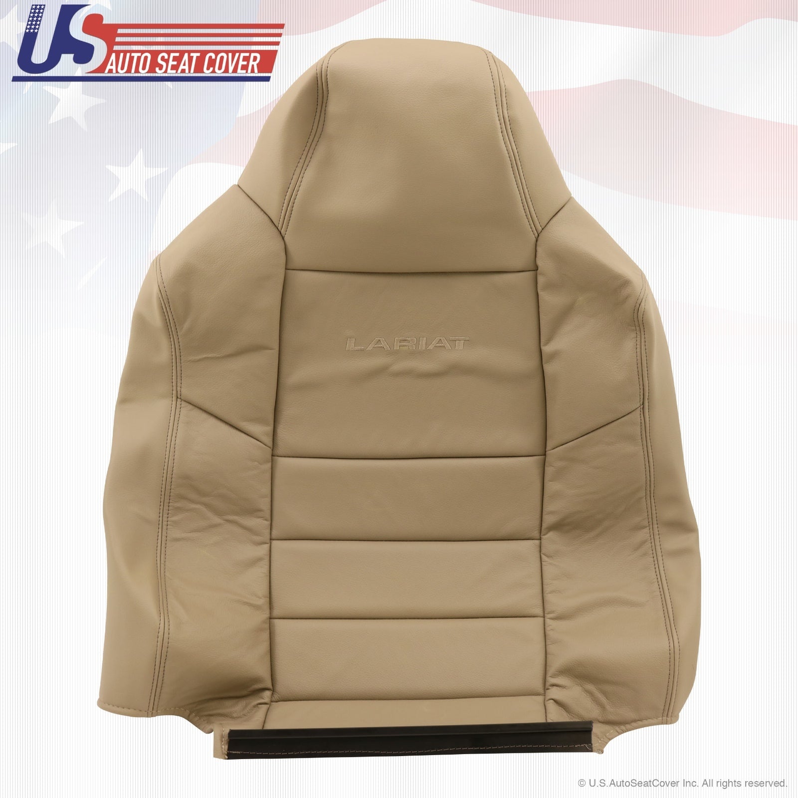 2002 to 2007 Fits Ford F250 F350 Driver Top Replacement Leather Seat Cover Tan