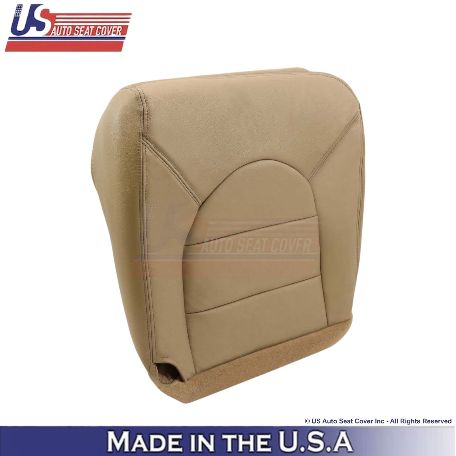 1998-2000 For Ford F250 Lariat Leatherette Front Passenger Covers Prairie Tan