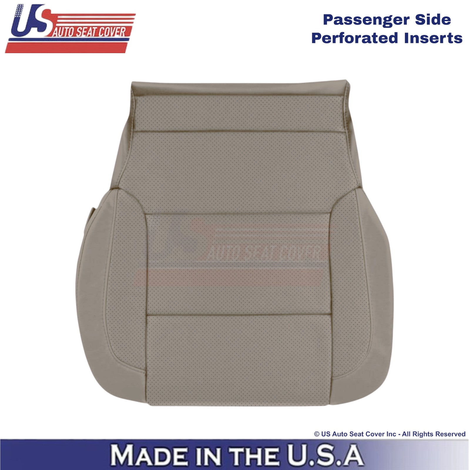 2014-2019 For Chevy Silverado 1500 LT Leather Perf Passenger Bottom Cover Dune