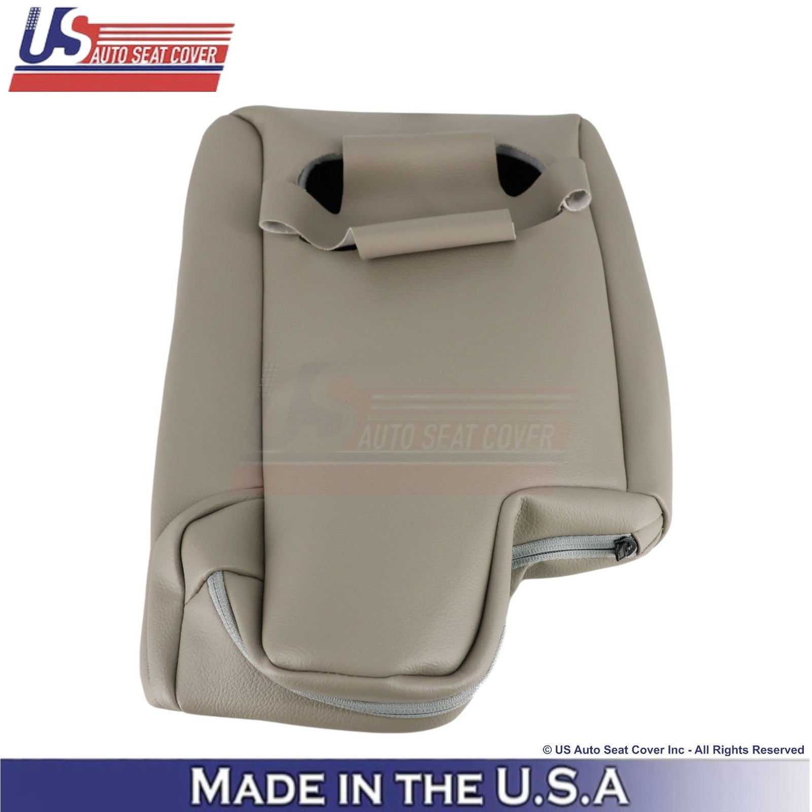 2011-2015 For Ford Explorer 2nd Row Console Leather Cover Med. Light Stone