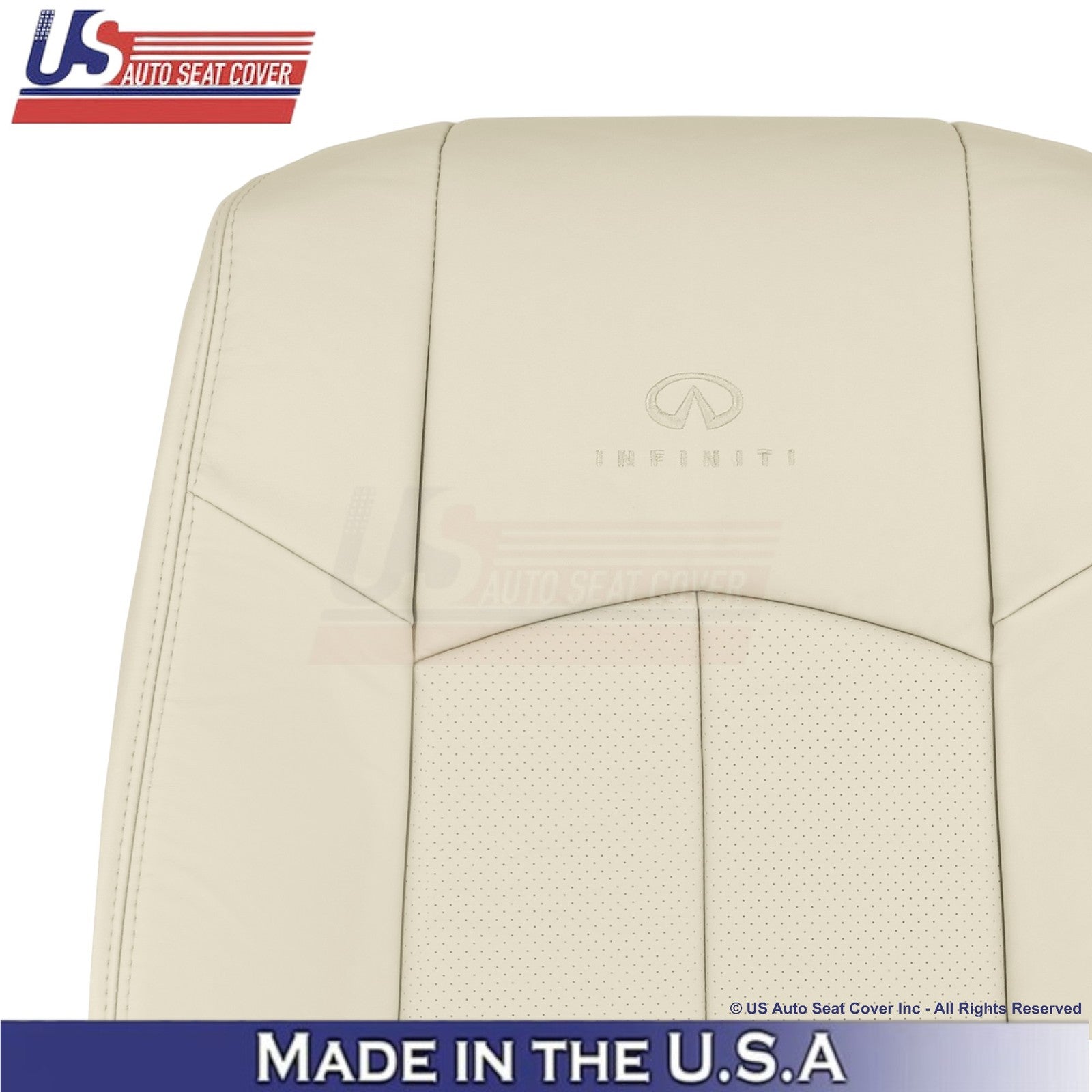 2009-2013 Fits Infiniti G37 Genuine Leather Front Top Replacement Covers Wheat