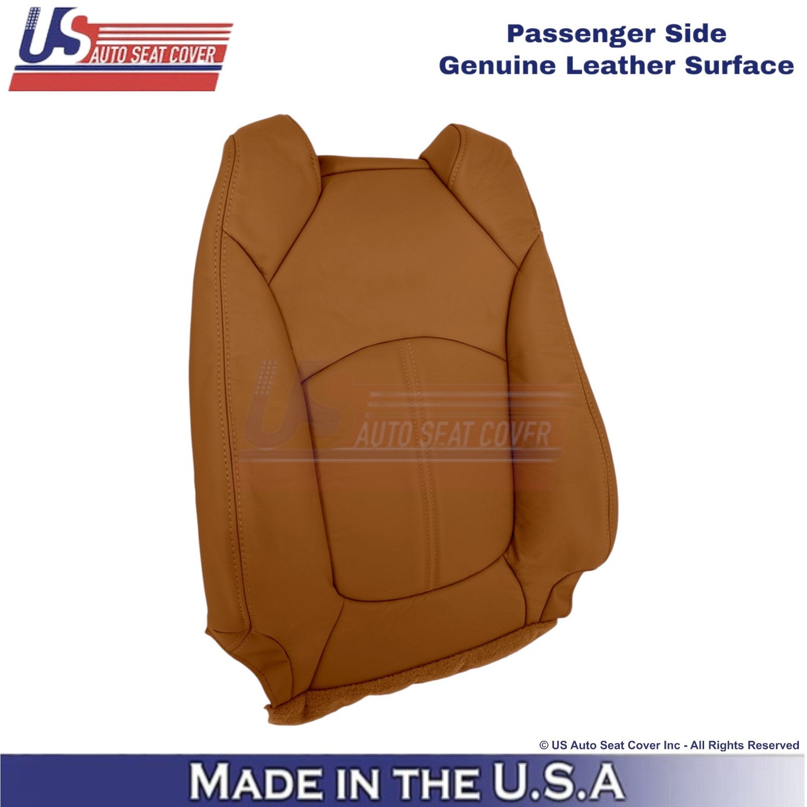 2013-2014 Fits Chevy Traverse Genuine Leather Passenger Top Seat Cover Mojave