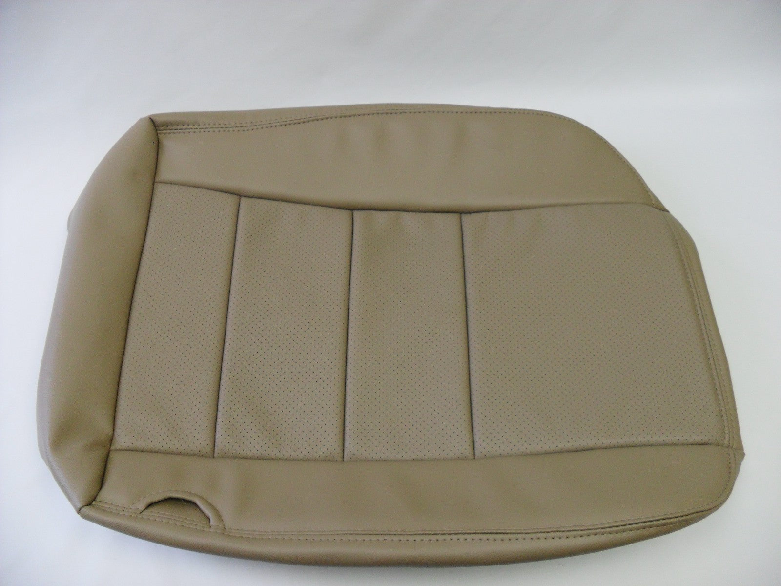2002 to 07 Ford F250 350 Lariat Driver Bottom Leather Seat Cover TAN Perforated