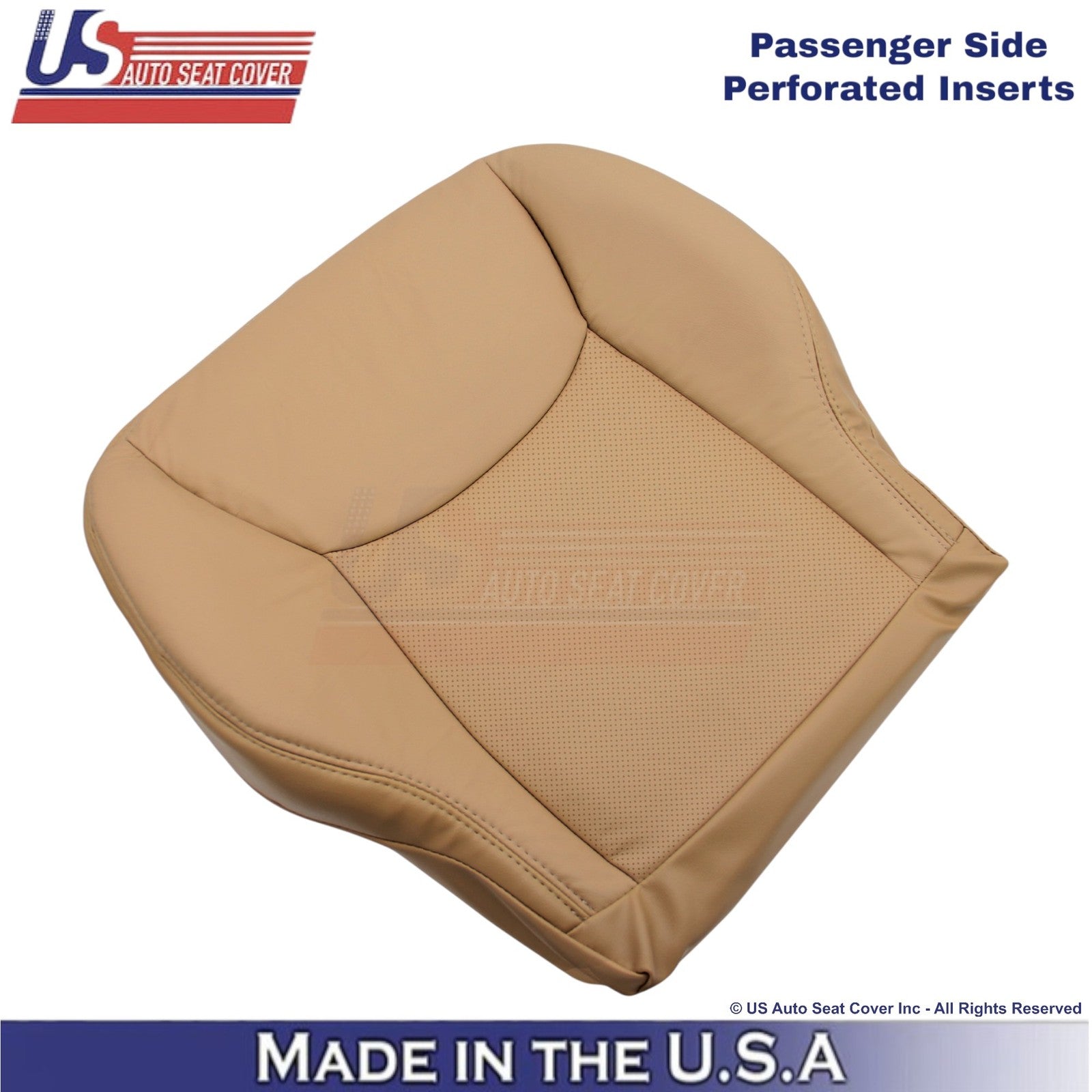 2000-2002 Fits Mercedes-Benz S Leather Half Perf. Passenger Bottom Cover Saffron