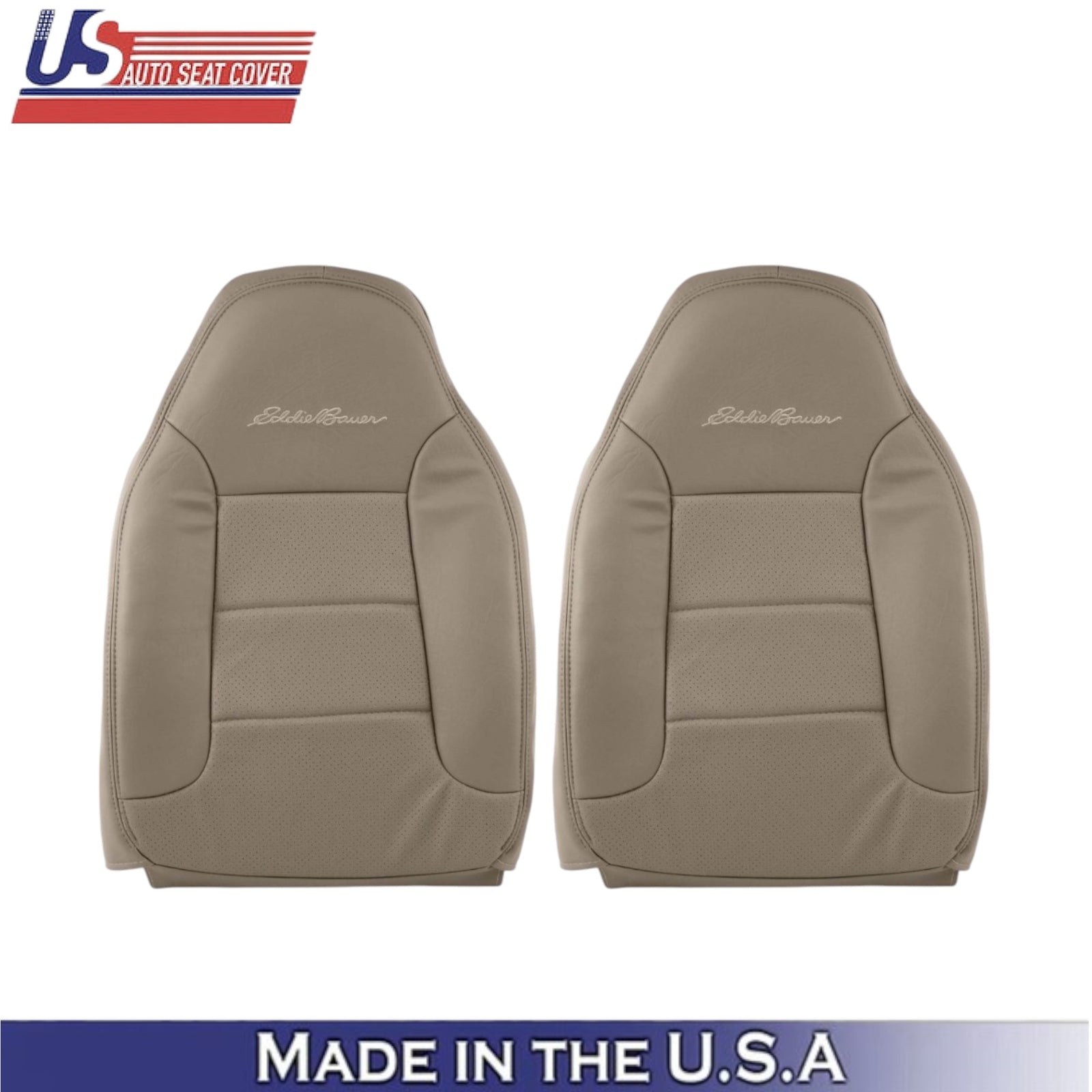1993 1994 1995 1996 Ford Bronco Eddie Bauer Leatherette Seat Cover Mocha Tan