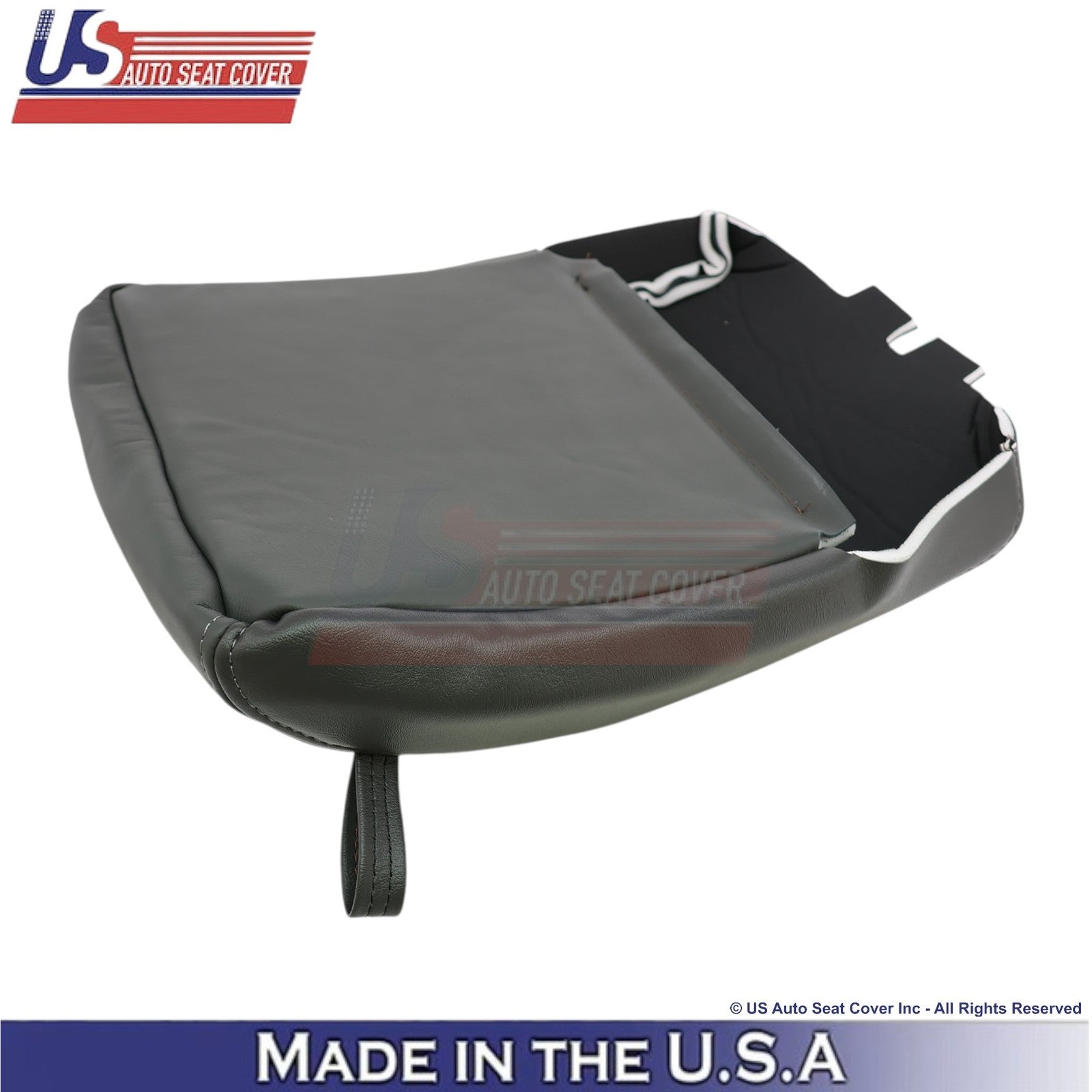 1999-2000 For Chevy Tahoe Genuine Leather Rear Driver Top/Console Covers Gray