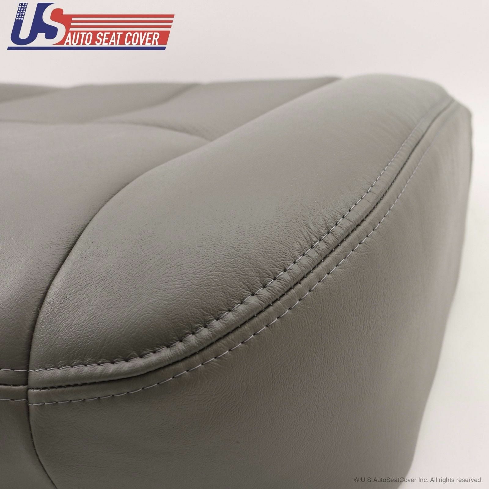 2003 - 2006 Cadillac Escalade Driver & Passenger Bottom Leather Seat Cover Gray