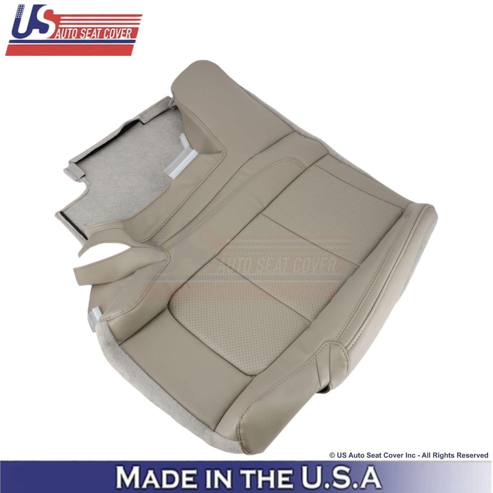 2011-2015 For Ford Explorer 2nd Row Left Top Leather Seat Cover Med. Light Stone