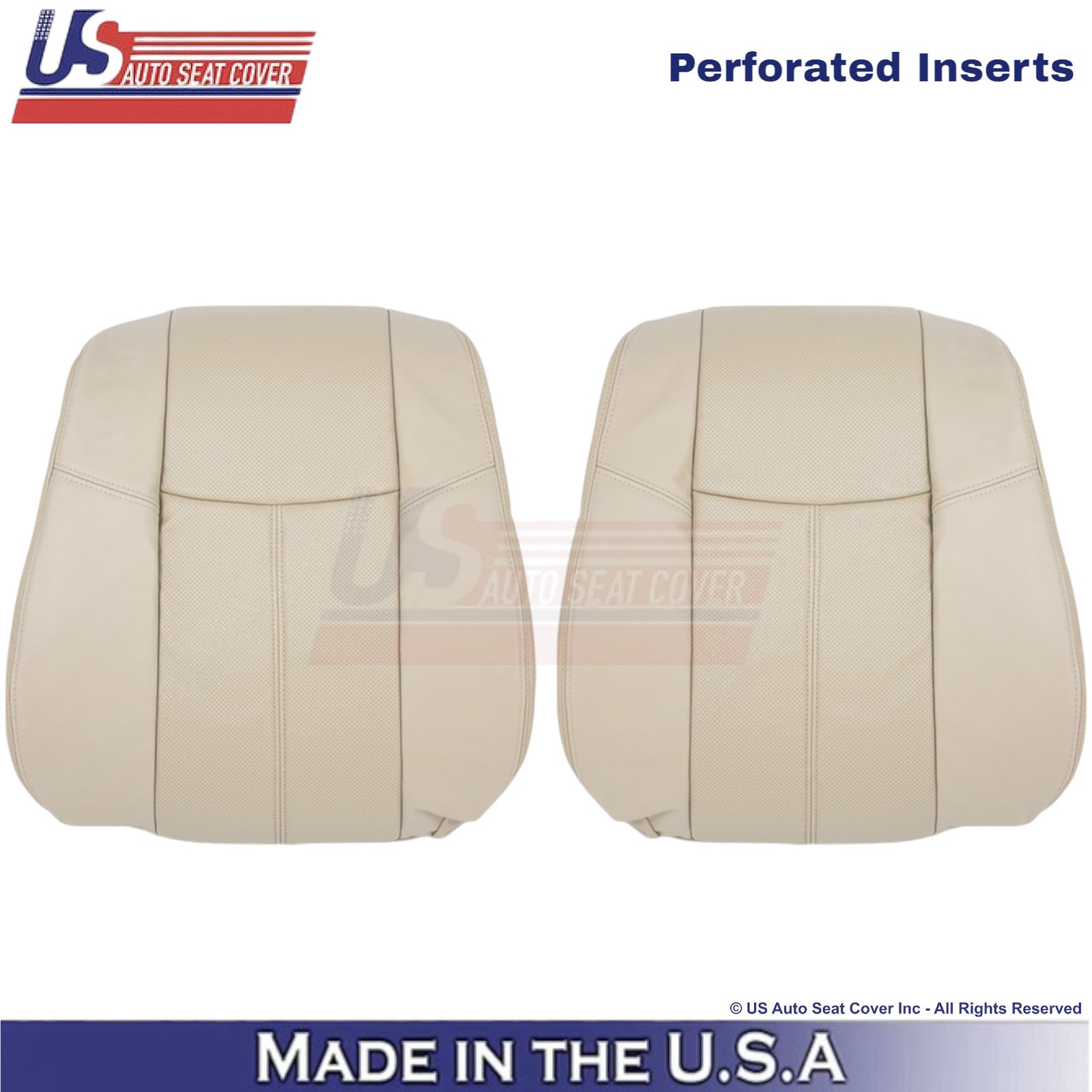 2013-2020 For Nissan Pathfinder Leather Front Top Replacement Seat Covers Almond
