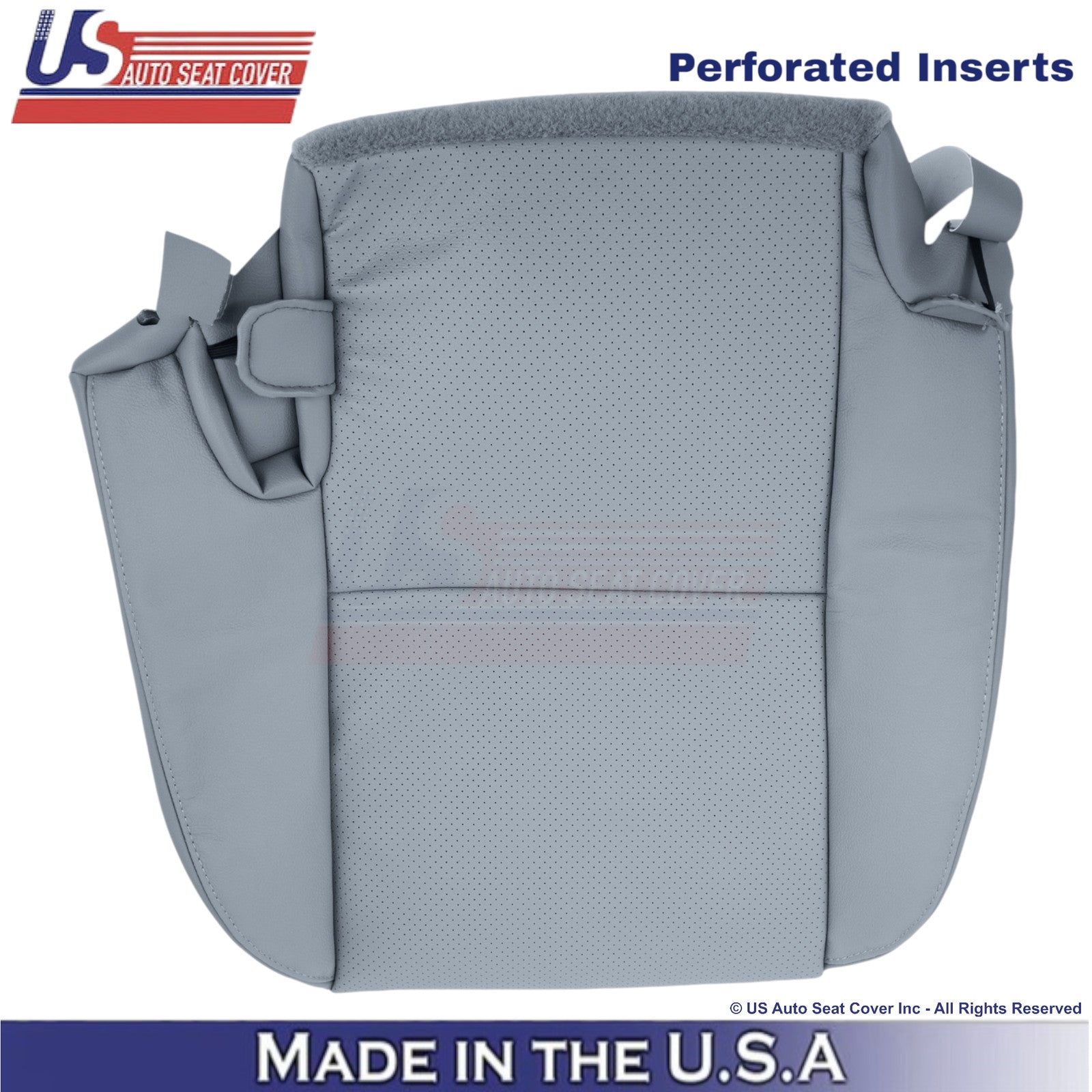 2007-2013 Fits Toyota Tundra Leather Perf. Rear Left Bottom Seat Cover Graphite