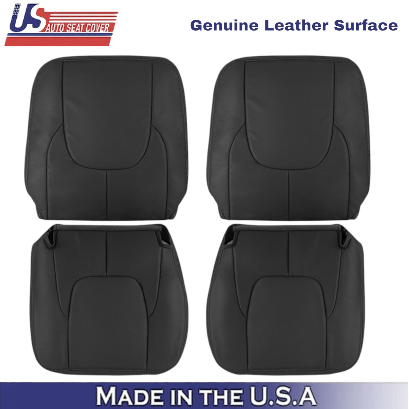 2002-2003 For Dodge Ram 1500 2500 Laramie Leather Front Seat Covers Dark Slate