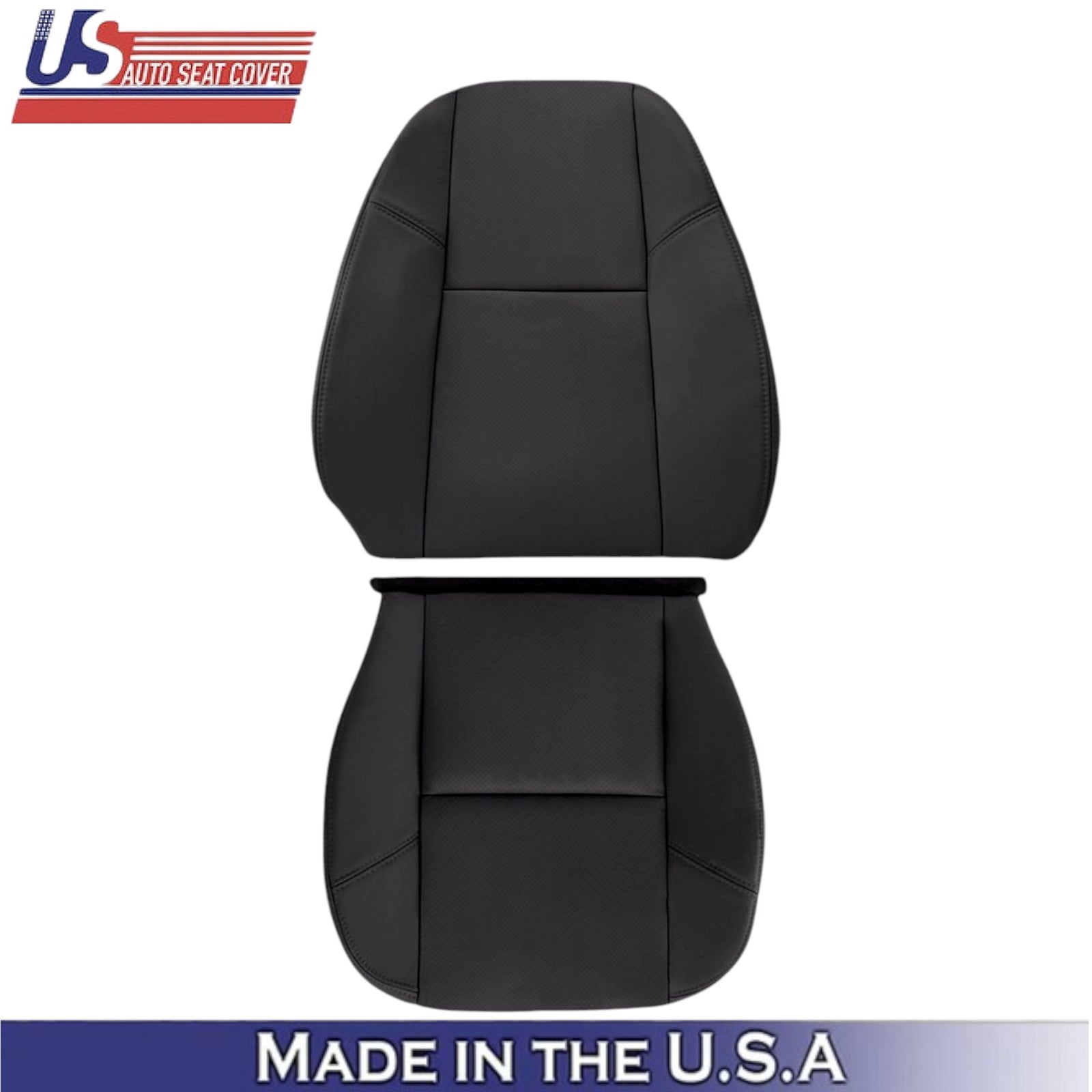 2009-2014 For GMC Sierra Denali Leatherette Passenger Side Seat Covers Ebony