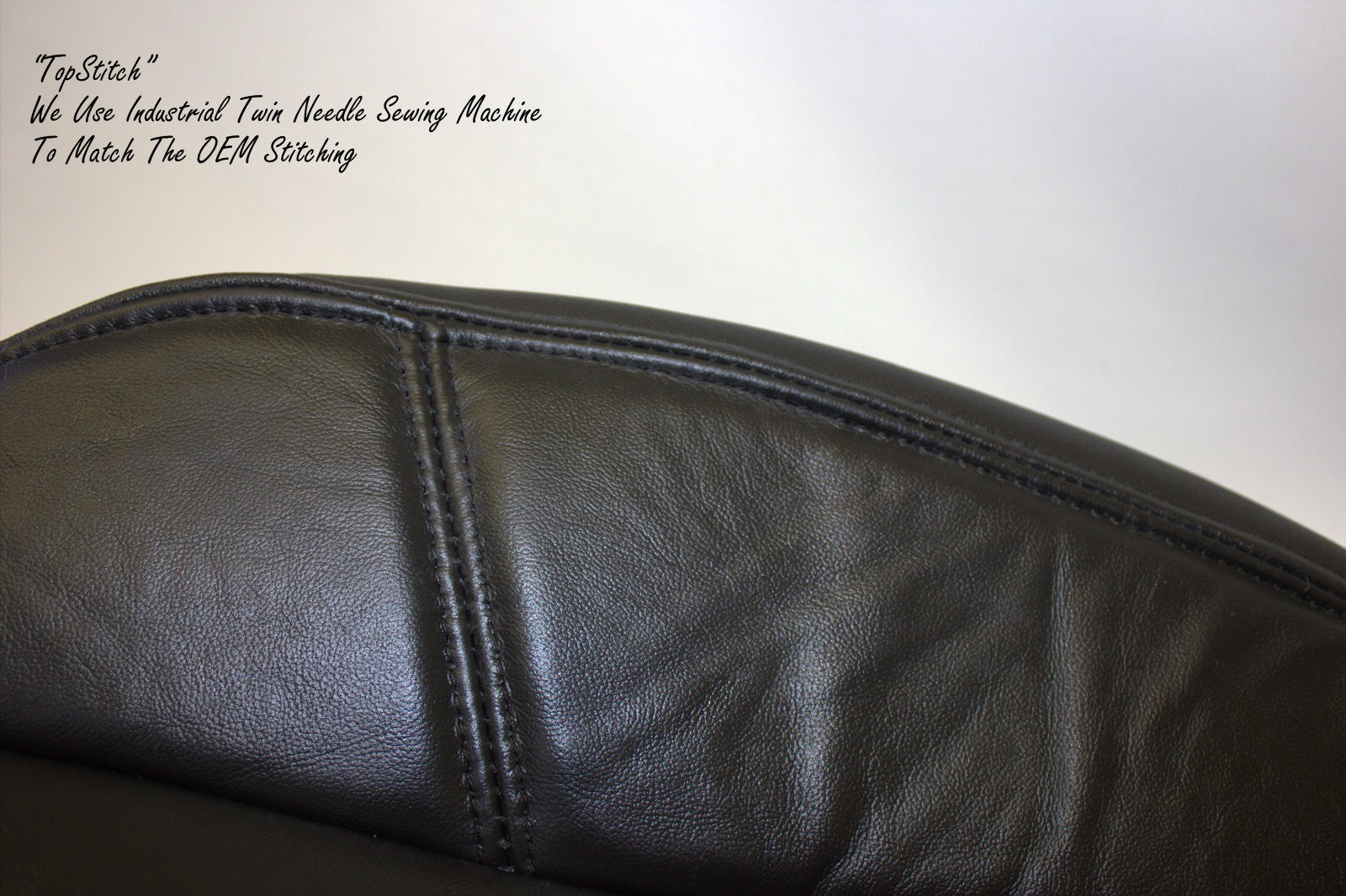 2007 - 13 GMC Sierra 1500 2500 HD Driver Bottom Leather Seat Cover Black