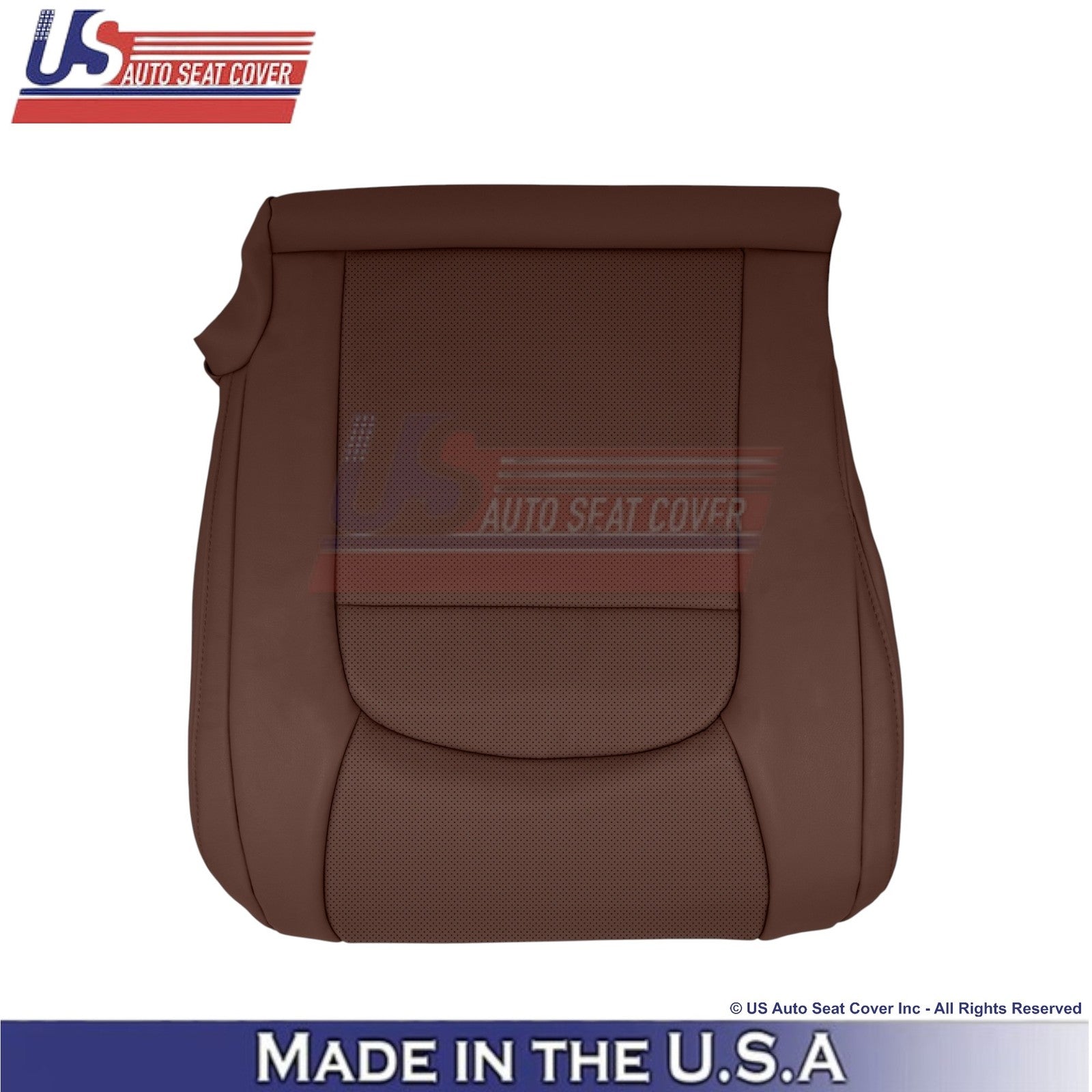 2008-2021 For Toyota Land Cruiser Leatherette Perf. Passenger Bottom Cover Brown