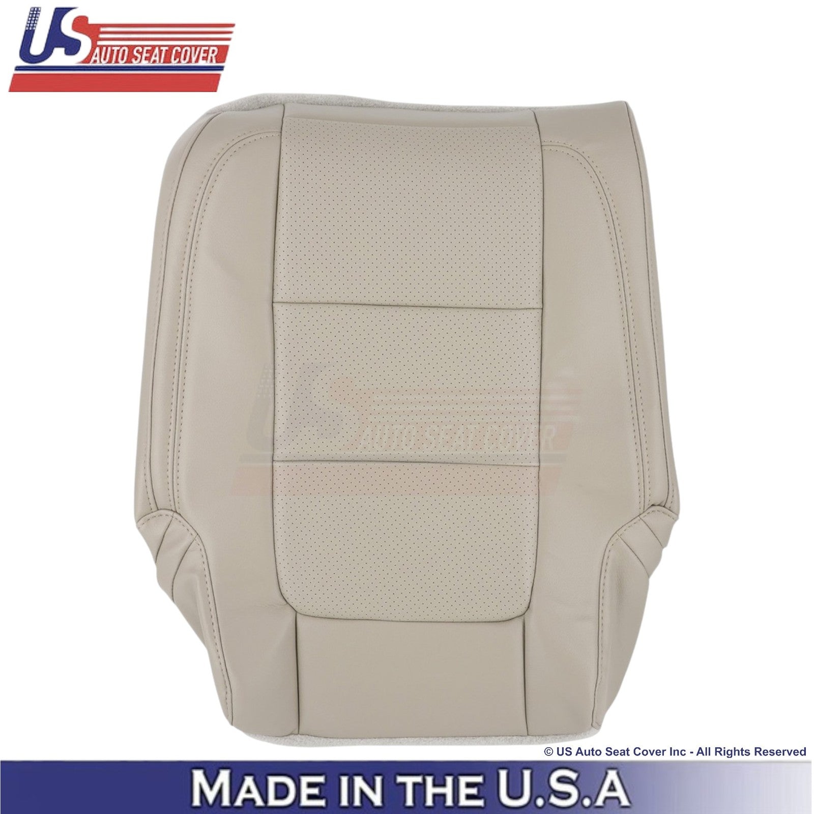 2011-2015 For Ford Explorer 2nd Row with Console Leather Covers Med. Light Stone