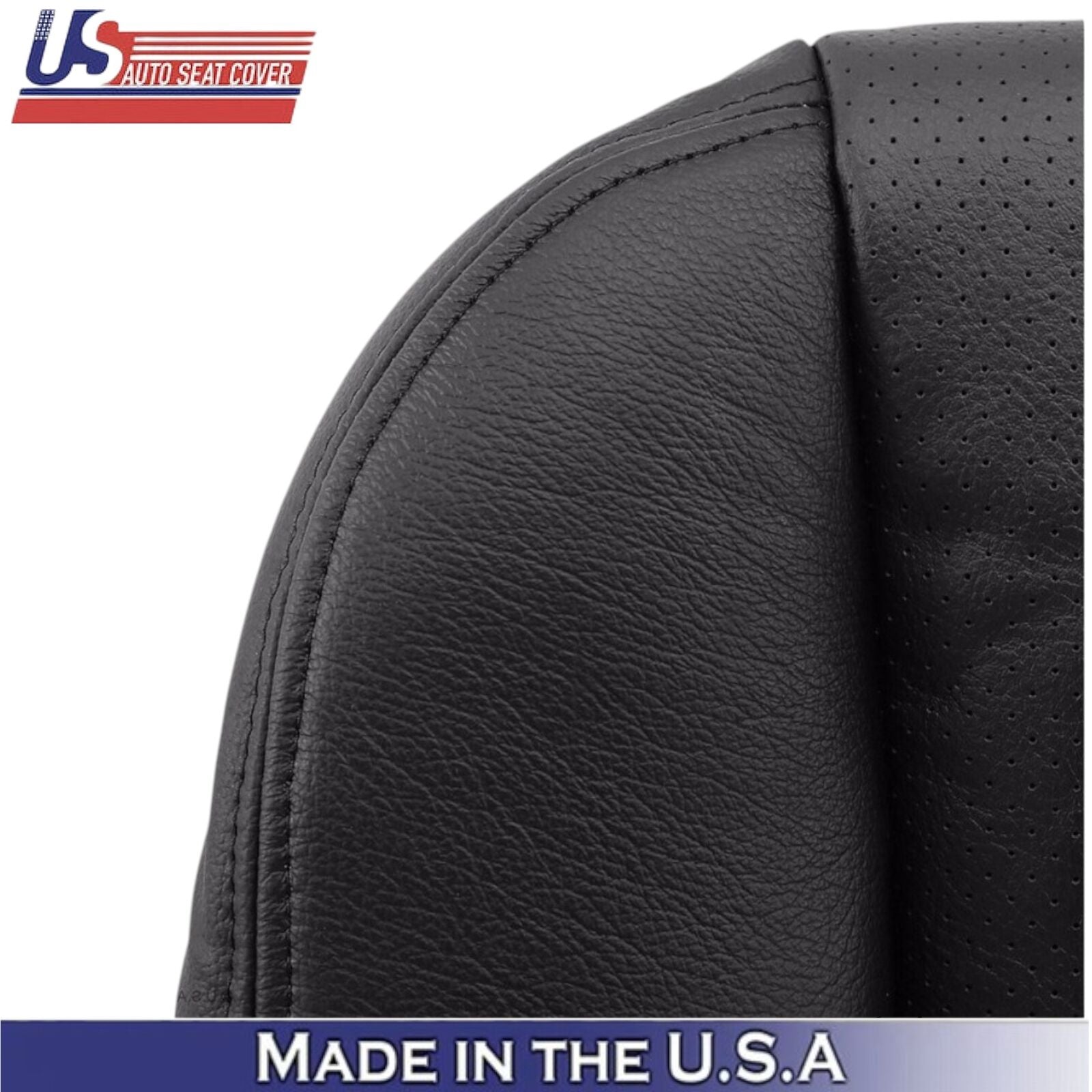 2012-2014 For Chevy Silverado Leatherette Driver Bottom Seat Cover Ebony Black