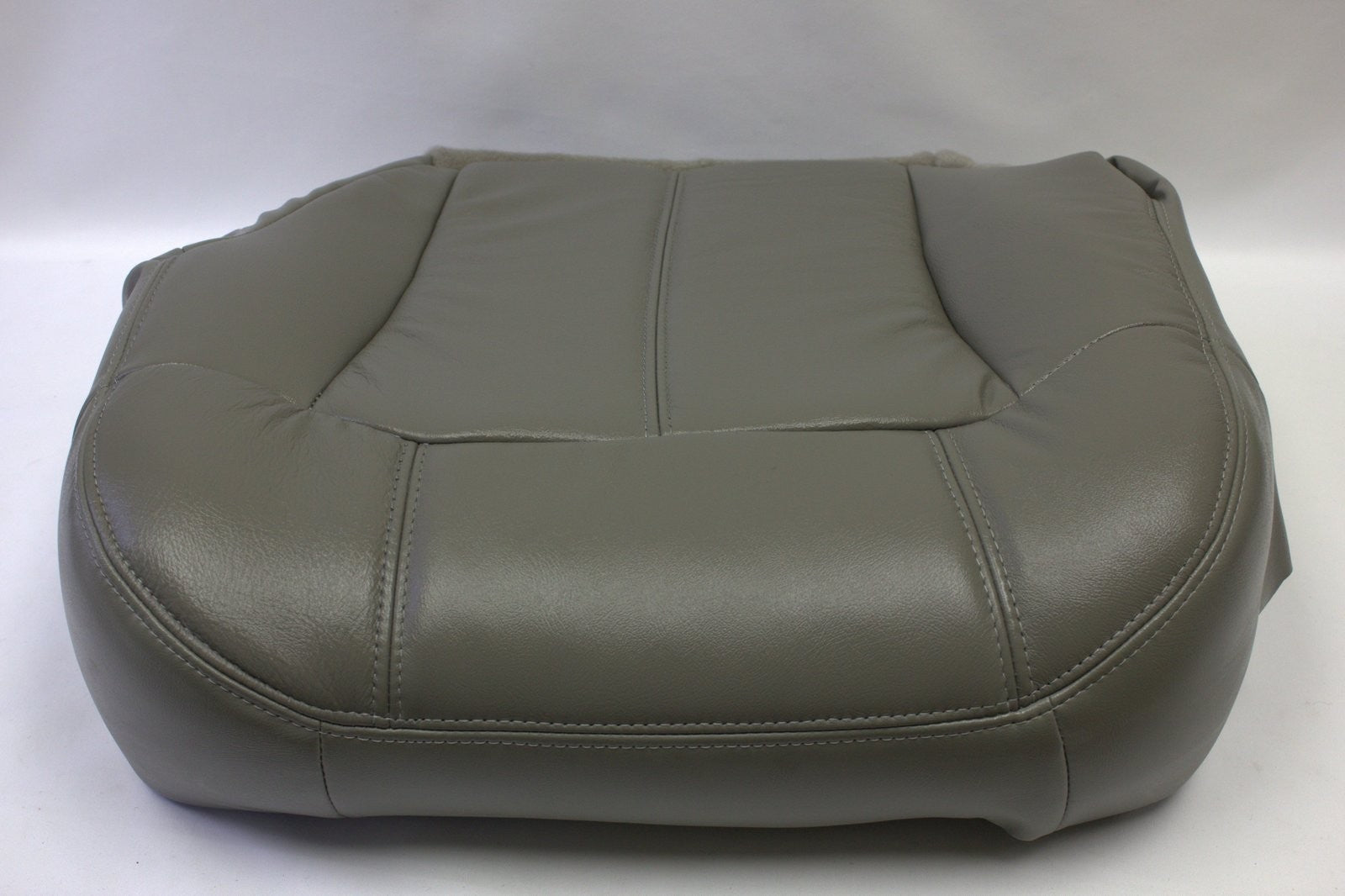 2001 2002 Chevy Tahoe Driver and Passenger Bottom Leather Seat Covers Gray