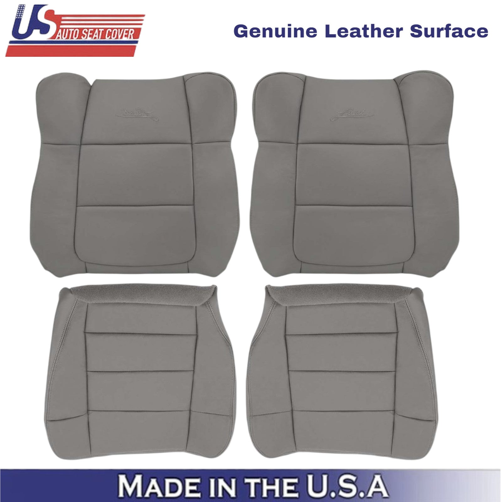 2001 to 2003 for Ford F150 Lariat leather Front Seat Covers Medium Graphite
